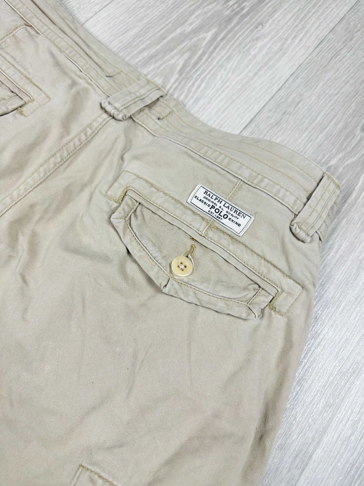 Polo Ralph Lauren × Vintage Vintage Polo Ralph Lauren Cargo Shorts Multi Pocket Size 33 Size US 33 - 4 Thumbnail