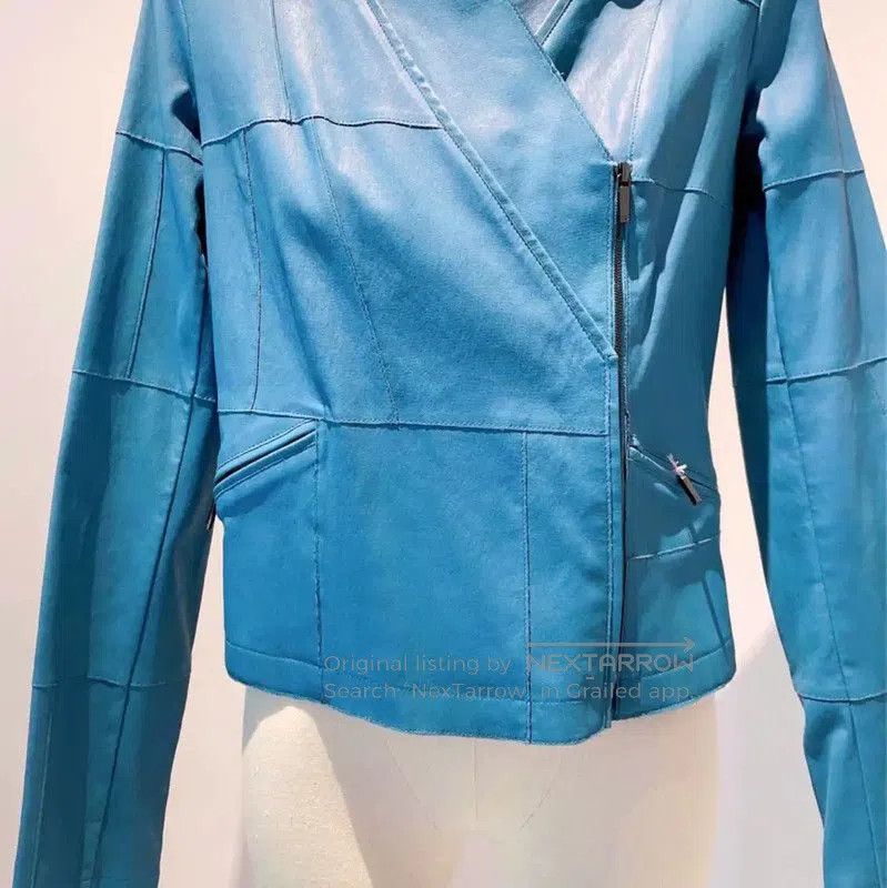 Chanel Chanel Blue Lambskin Women's Jacket . Size S / US 4 / IT 40 - 9 Thumbnail