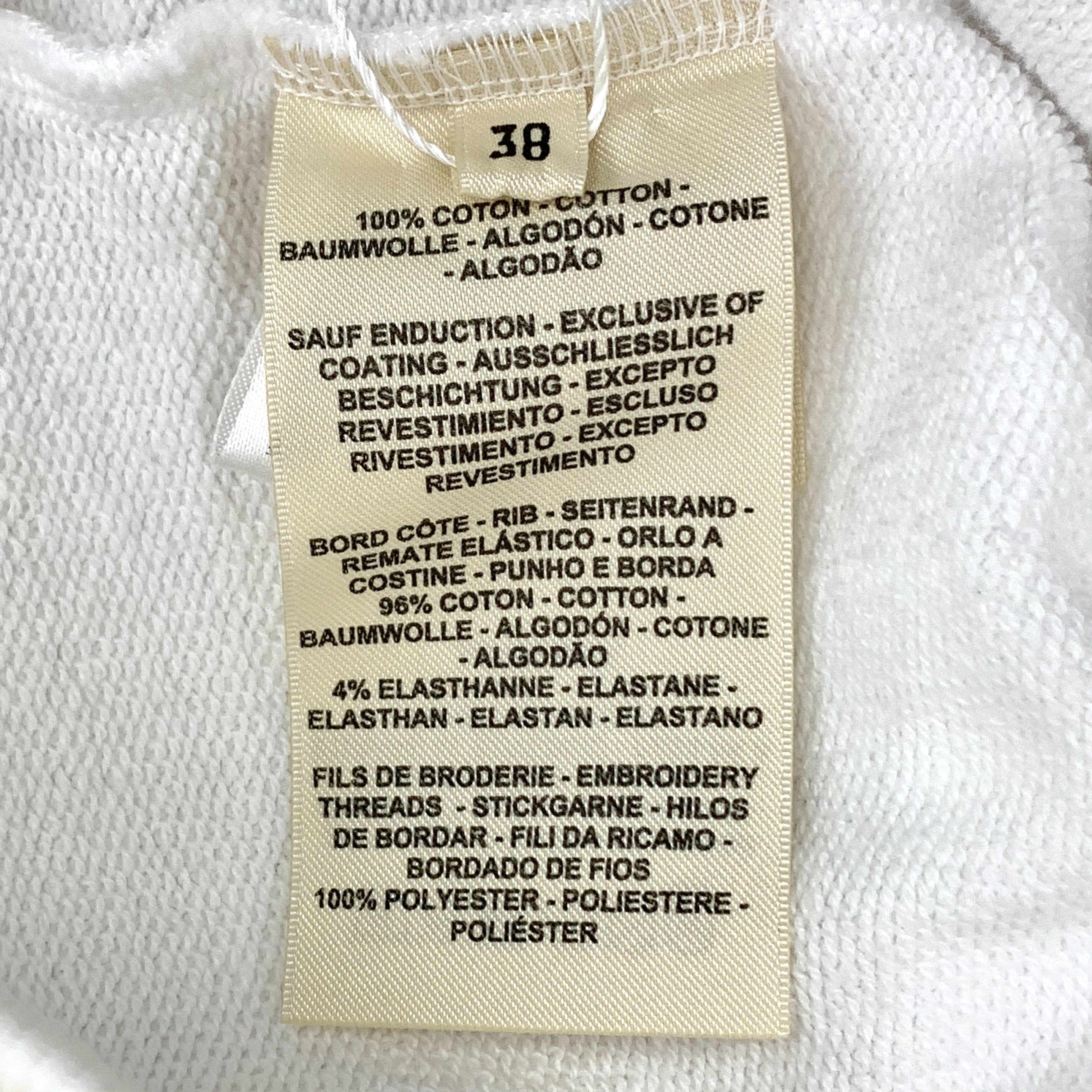 Hermes Hermès Logo Embroidered Sweatshirt White (38) Size XS / US 0-2 / IT 36-38 - 7 Thumbnail