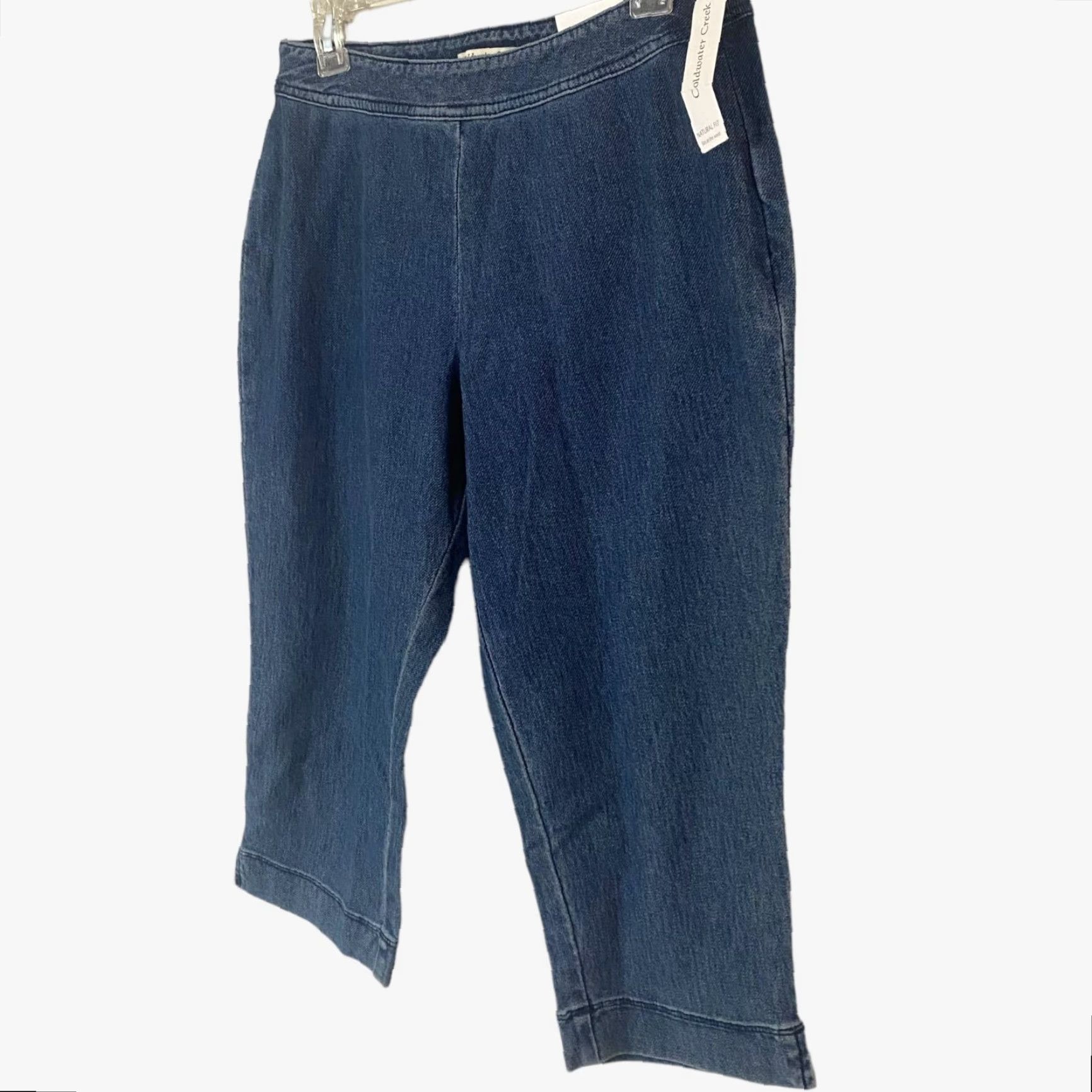 Coldwater Creek Coldwater Creek Jeans Cropped Side-Zip Blue Denim Women's Petite P10 Stretch New Size 32" / US 10 / IT 46 - 2 Thumbnail