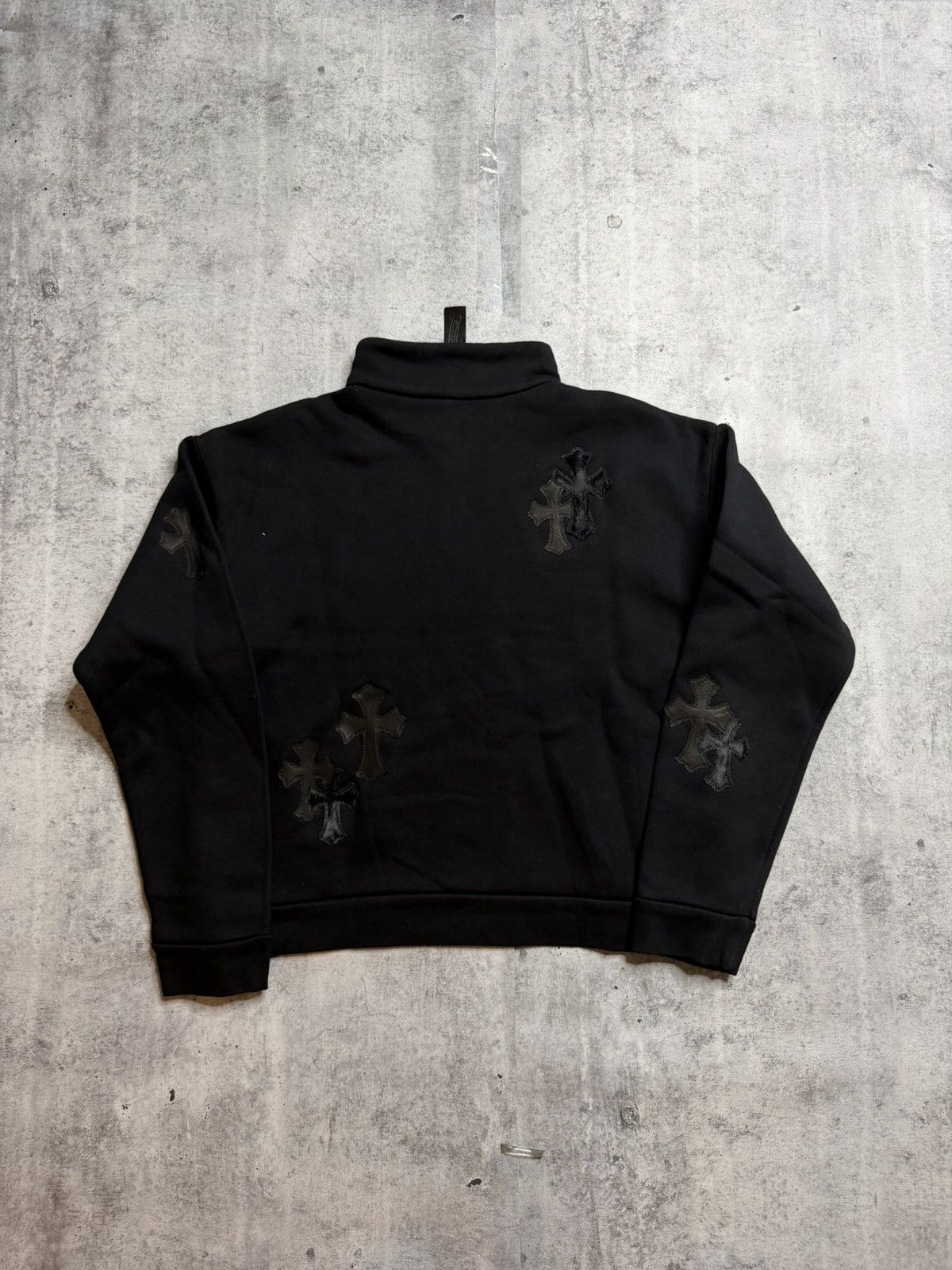 Chrome Hearts Chrome Heart Flooded Black Patch Quarter Zip Size US S / EU 44-46 / 1 - 2 Thumbnail