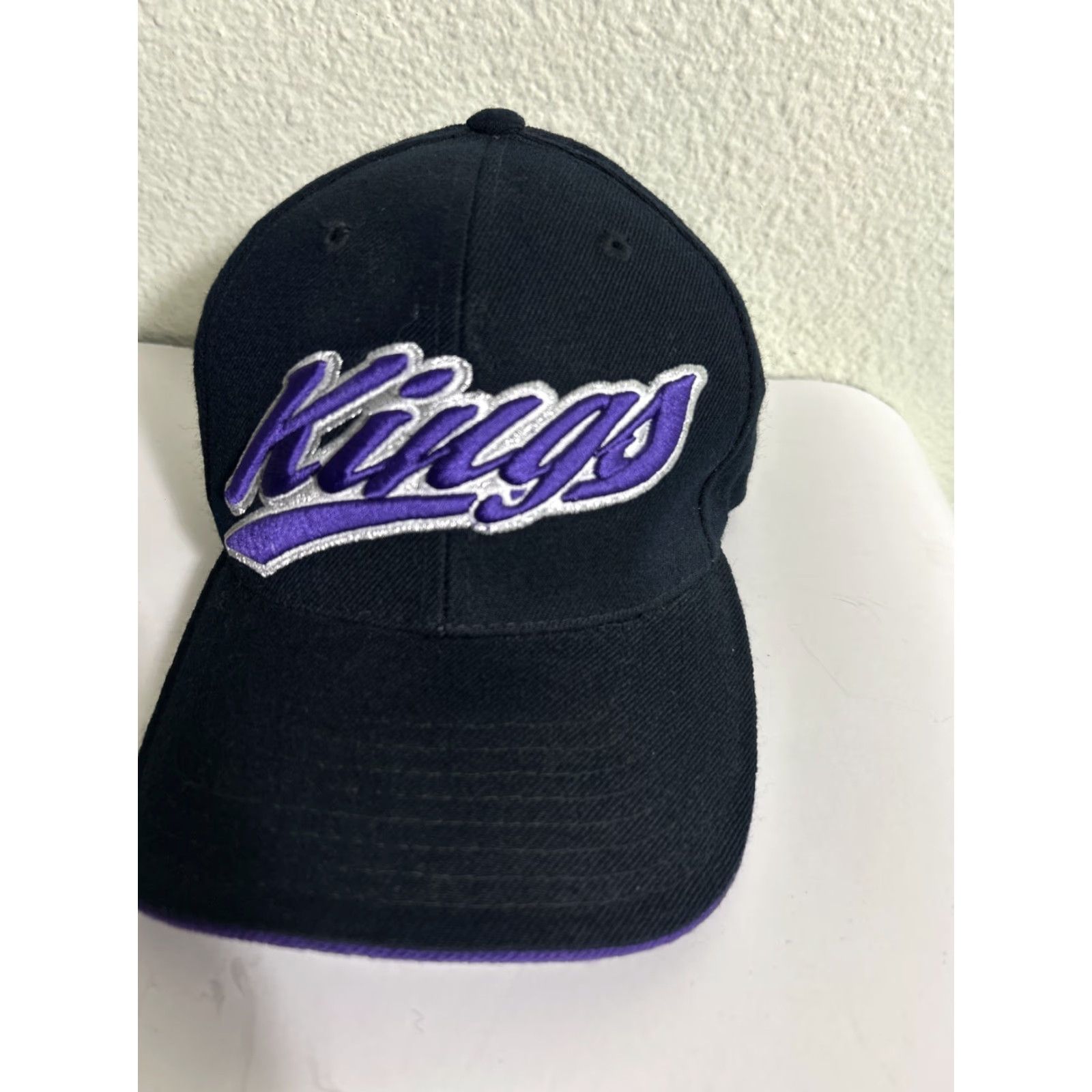 American Needle VINTAGE Y2k American Needle Sacramento Kings Hat Black Purple Strapback Hook Loop Men One Size Cap Size ONE SIZE - 3 Thumbnail