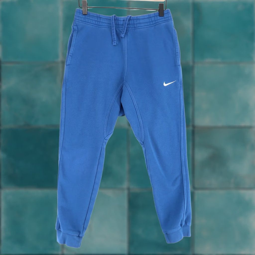 Nike Nike Club Joggers Mens S Blue Fleece Tapered Leg Drawstring Athletic Size US 29 - 1 Thumbnail
