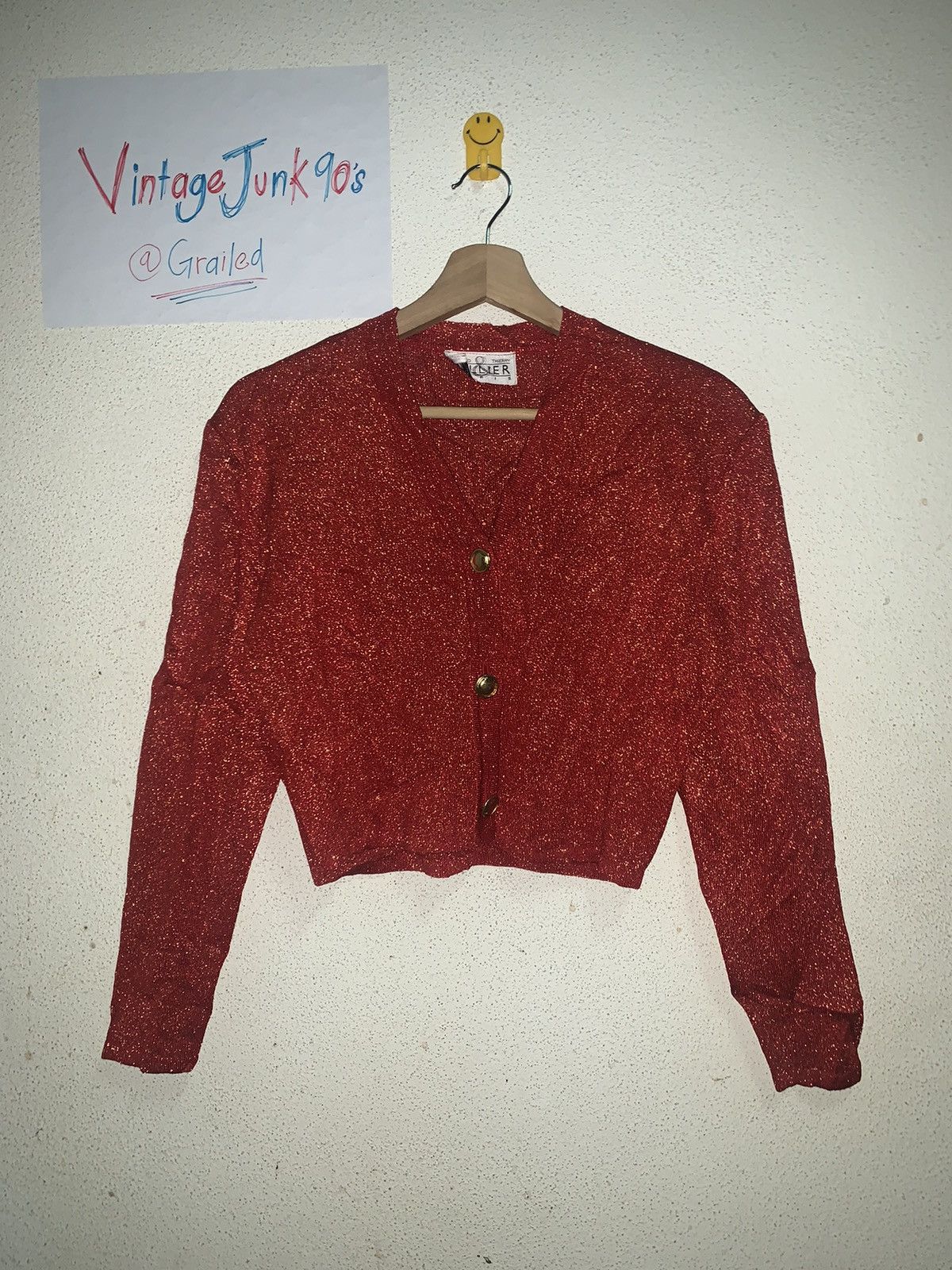 Designer RARE!!!Vintage Arnaud Thierry Gilliers Crop Top Cardigan