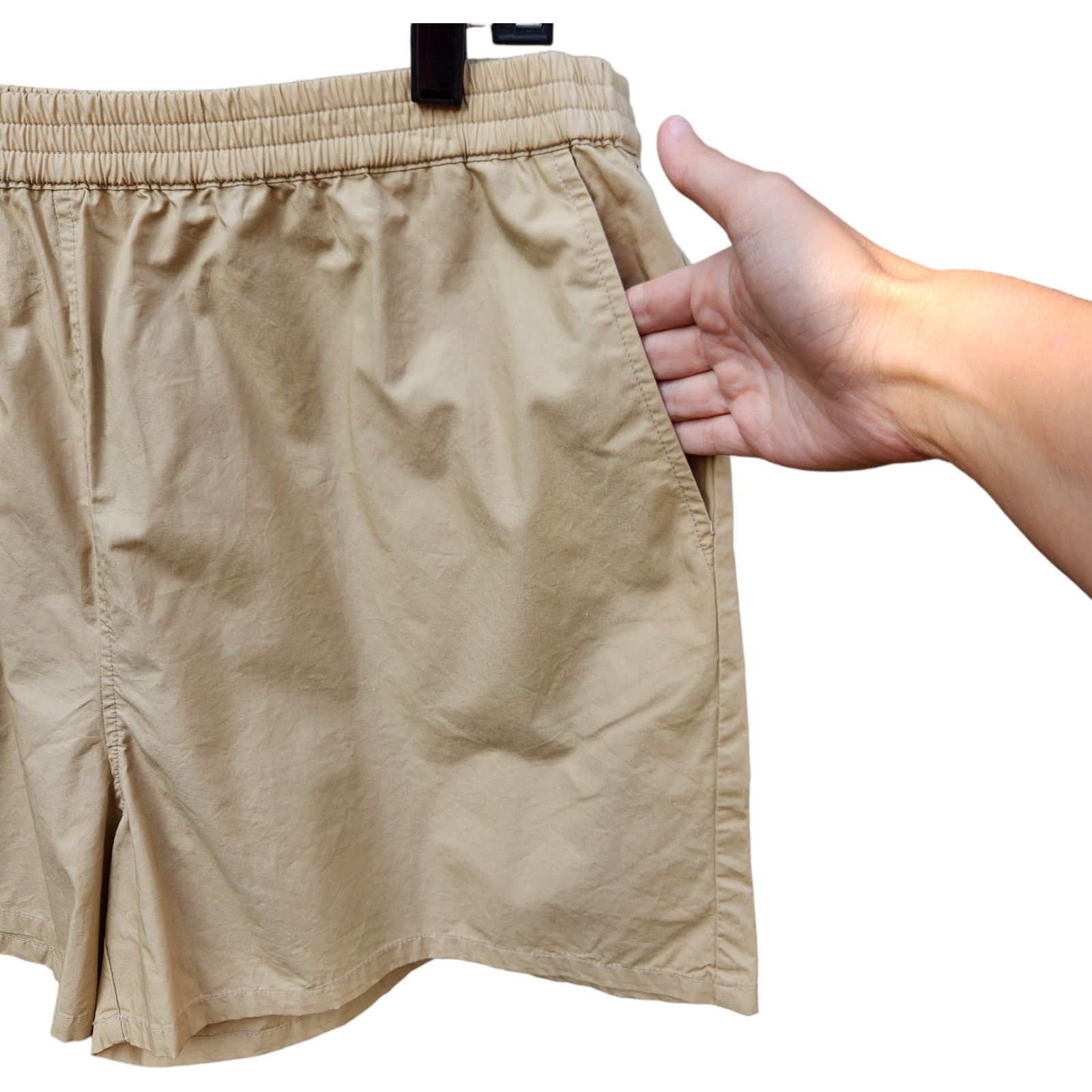 BP. BP. Cotton Athletic Shorts Womens Large Beige Nougat Kacki Size 36" / US 14 / IT 50 - 6 Thumbnail