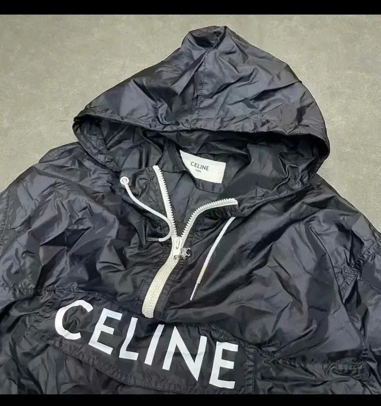 Celine Sz 50 Celine Logo Windbreaker In Light Weight Nylon Jacket Size US M / EU 48-50 / 2 - 3 Thumbnail
