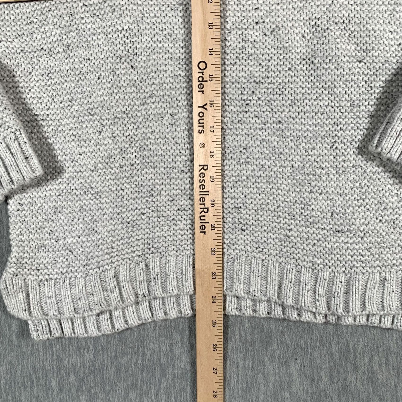 Marine Layer VINTAGE Marine Layer Sweater Womens XS Gray Mock Neck Chunky Knit Cotton Wool 12910 Size XS / US 0-2 / IT 36-38 - 7 Thumbnail