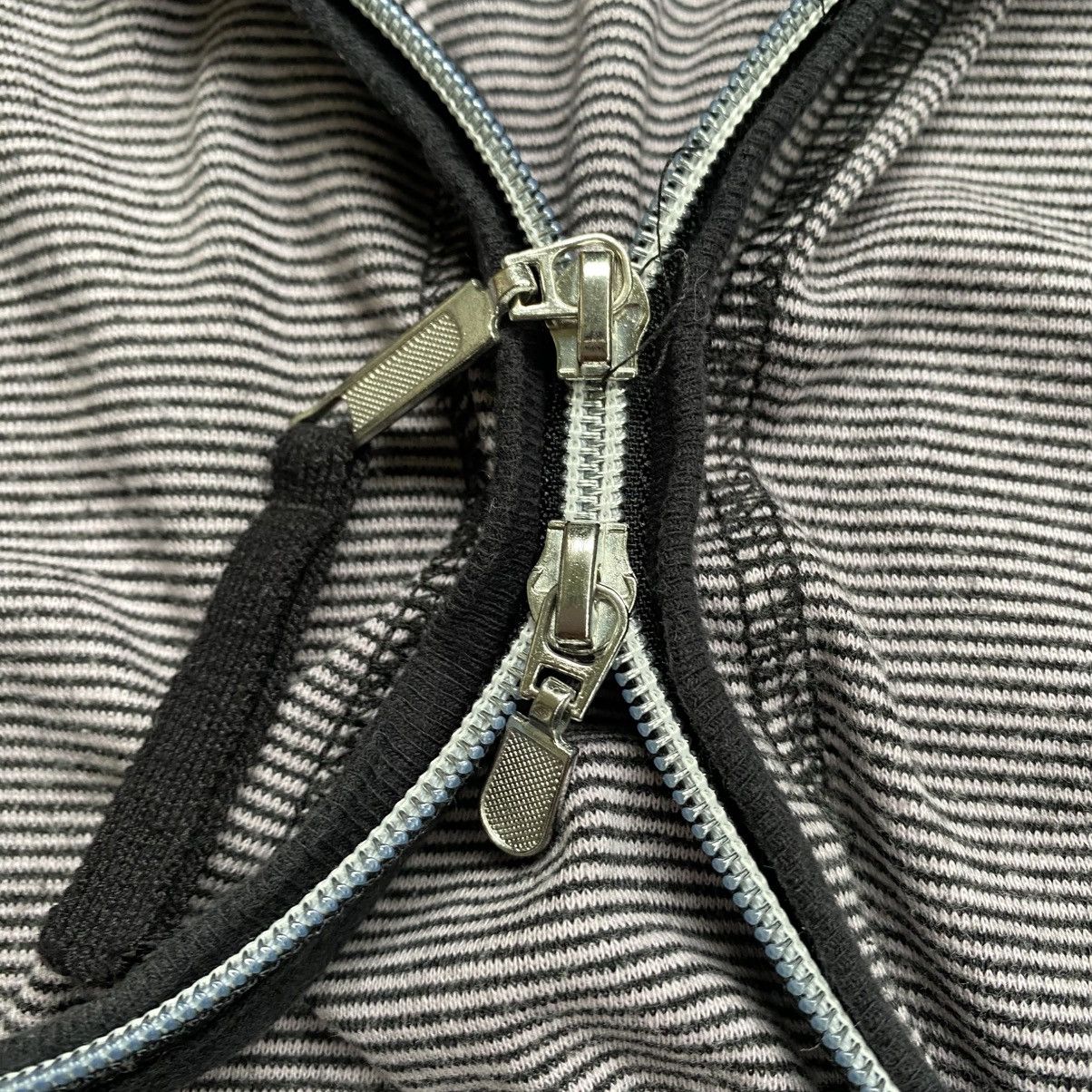Japanese Brand 2000s Bepart Store Y2K Style Double Zip Stripe Zip Up Hoodie Size US XXS / EU 40 - 8 Thumbnail