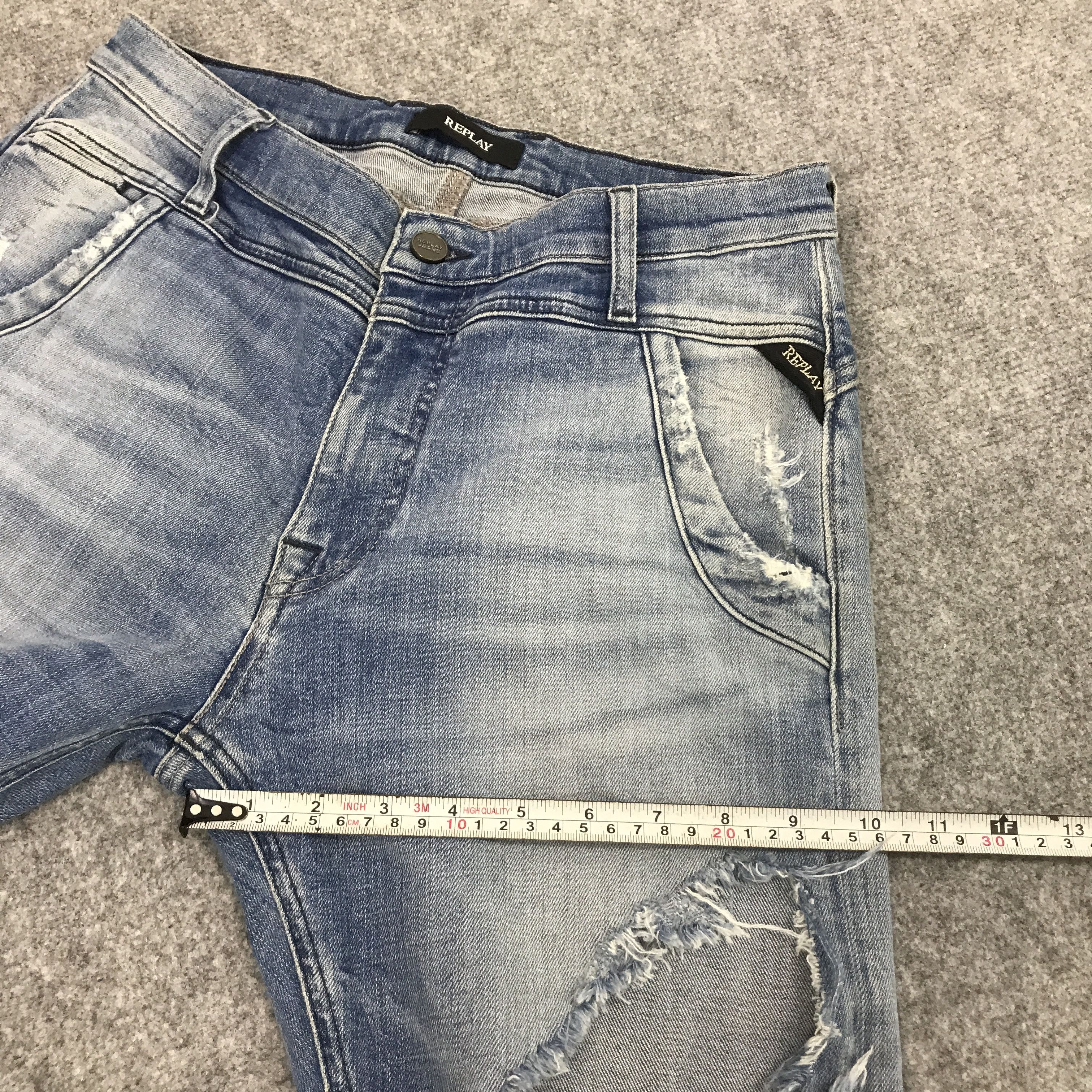 Replay REPLAY RIPPED DISTRESSED SKINNY JEANS PANTS Size US 27 - 10 Thumbnail