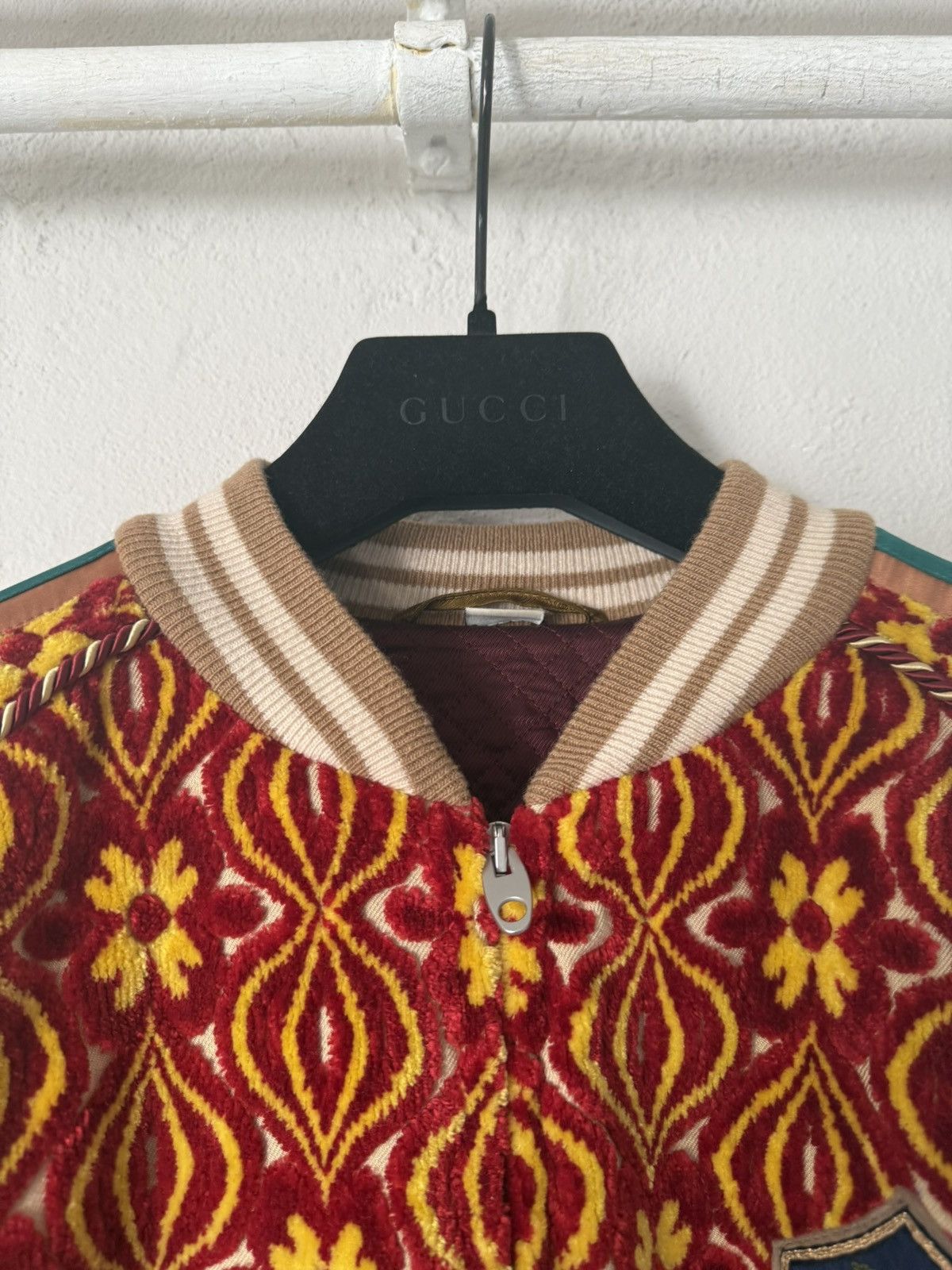 Gucci Gucci Garden Velvet Jacquard Bomber Jacket Size US S / EU 44-46 / 1 - 7 Thumbnail