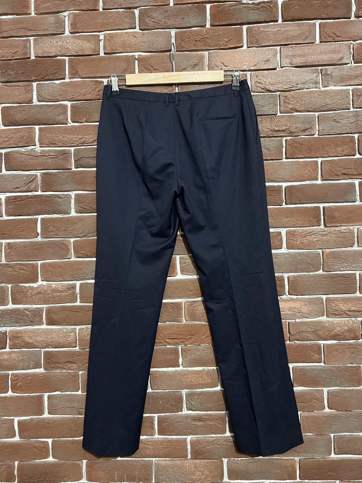 Jil Sander × Uniqlo JIL SANDER Virgin Wool Navy Casual Pants Designer Quality Size US 28 / EU 44 - 2 Thumbnail