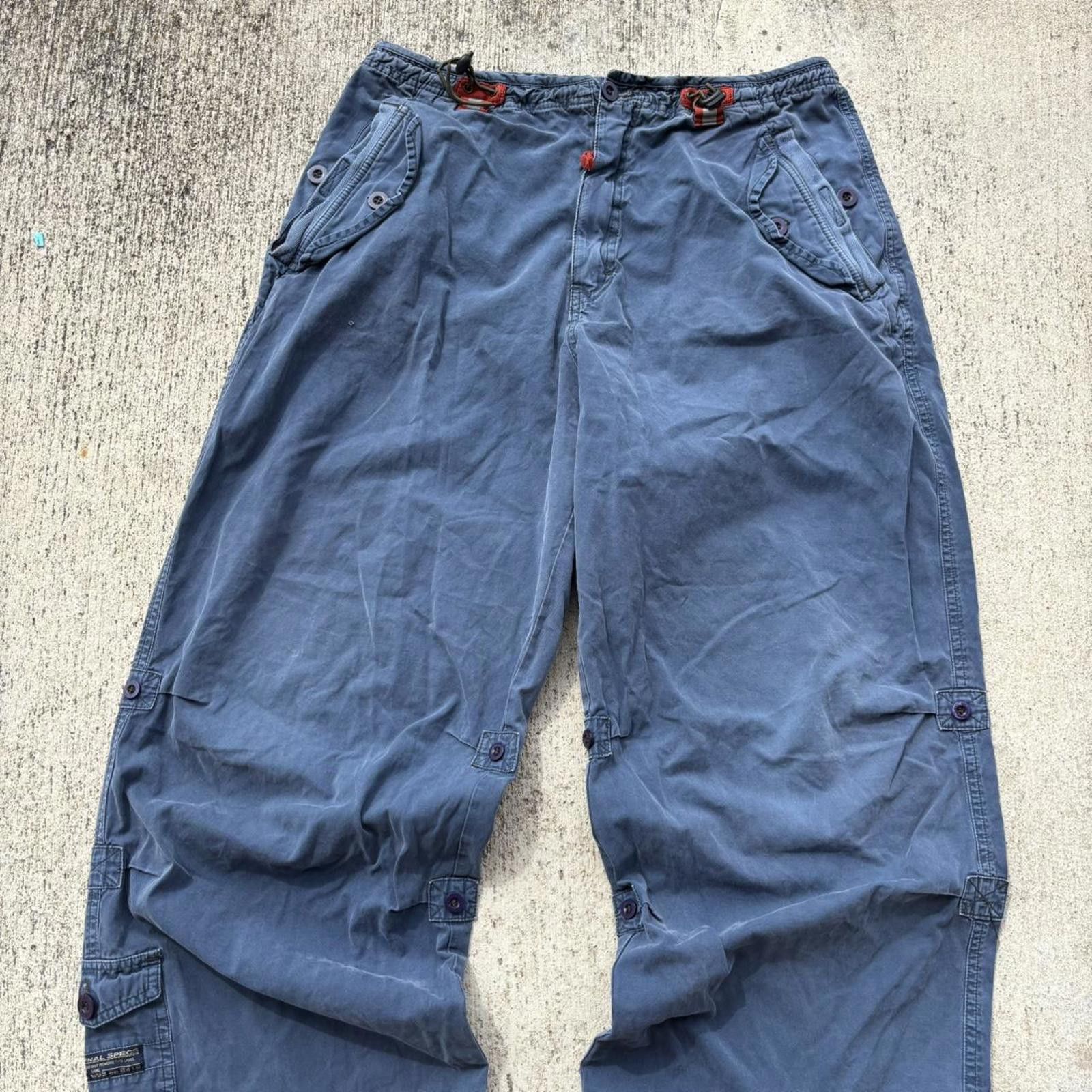 Other Vintage Y2K Blue Baggy Rave Pants Size US 32 / EU 48 - 2 Thumbnail