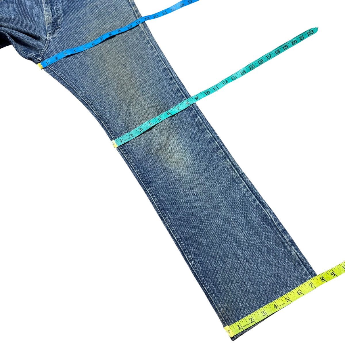 Lee Vintage 70s Lee Railroad Stripe Denim Jeans Mudwash Size US 30 / EU 46 - 17 Thumbnail