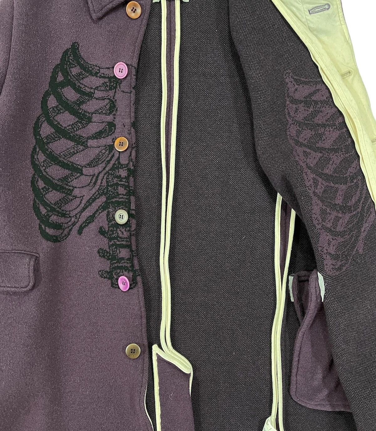 Undercover AW2013 “Anatomicouture” Ribcage Wool Coat Size US M / EU 48-50 / 2 - 2 Thumbnail