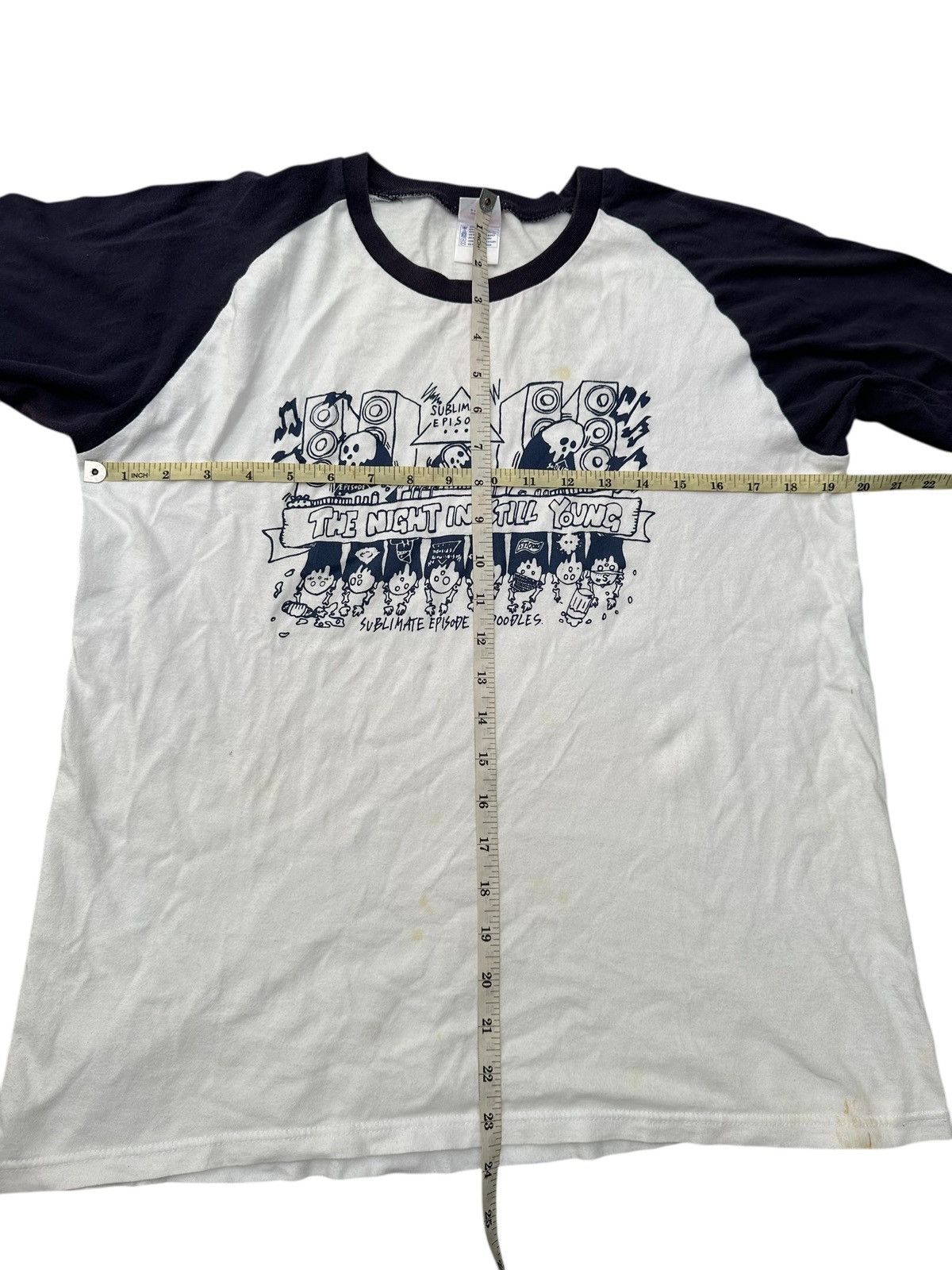 20471120 THE NIGHT IN STILL YOUNG SKULL LONG SLEEVE TEE IFSIX STYLE Size US M / EU 48-50 / 2 - 7 Thumbnail