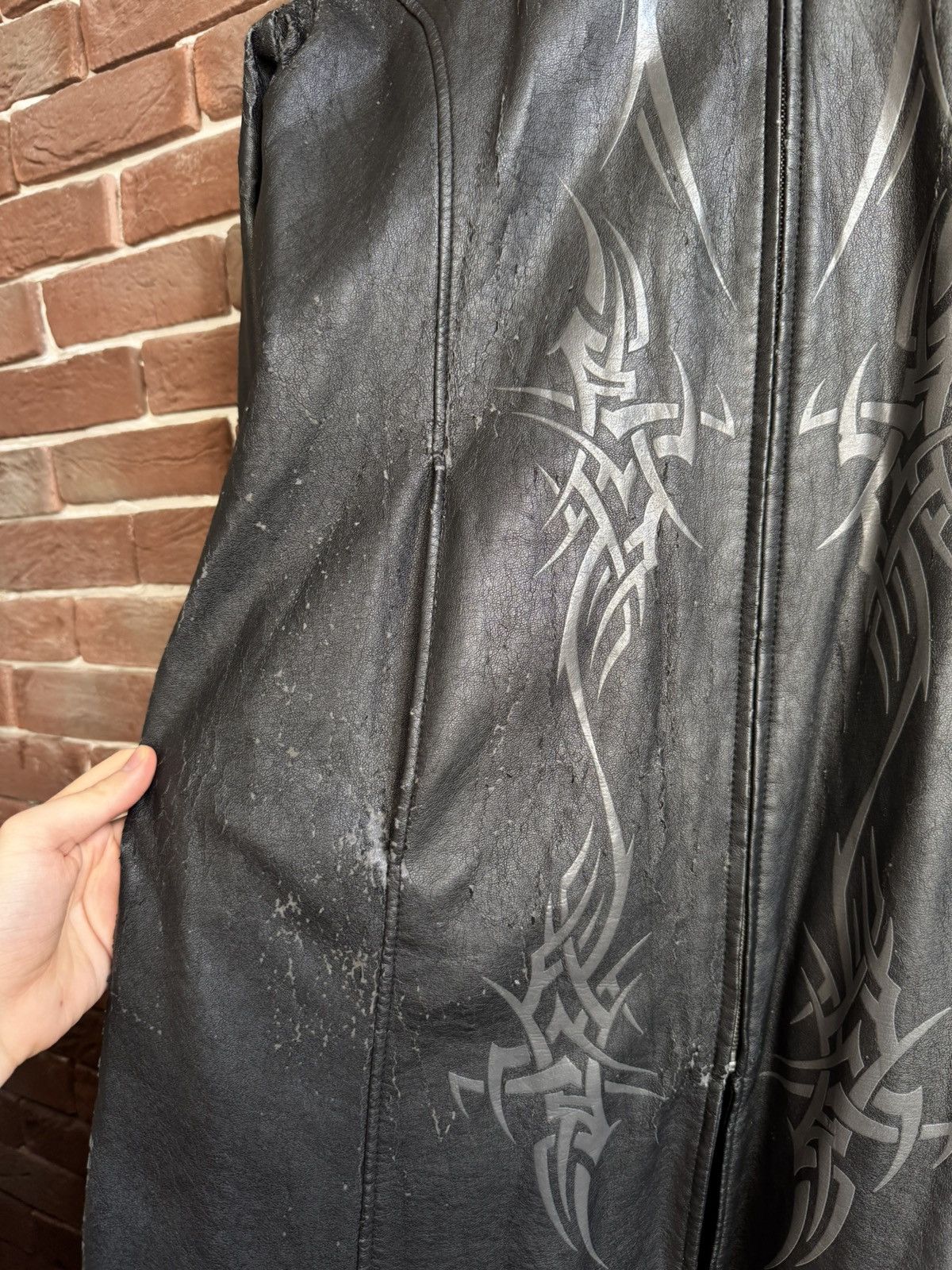 Vintage Vintage Faux Leather Tribal Rave Coat Jacket Rock Punk L Size US L / EU 52-54 / 3 - 8 Thumbnail