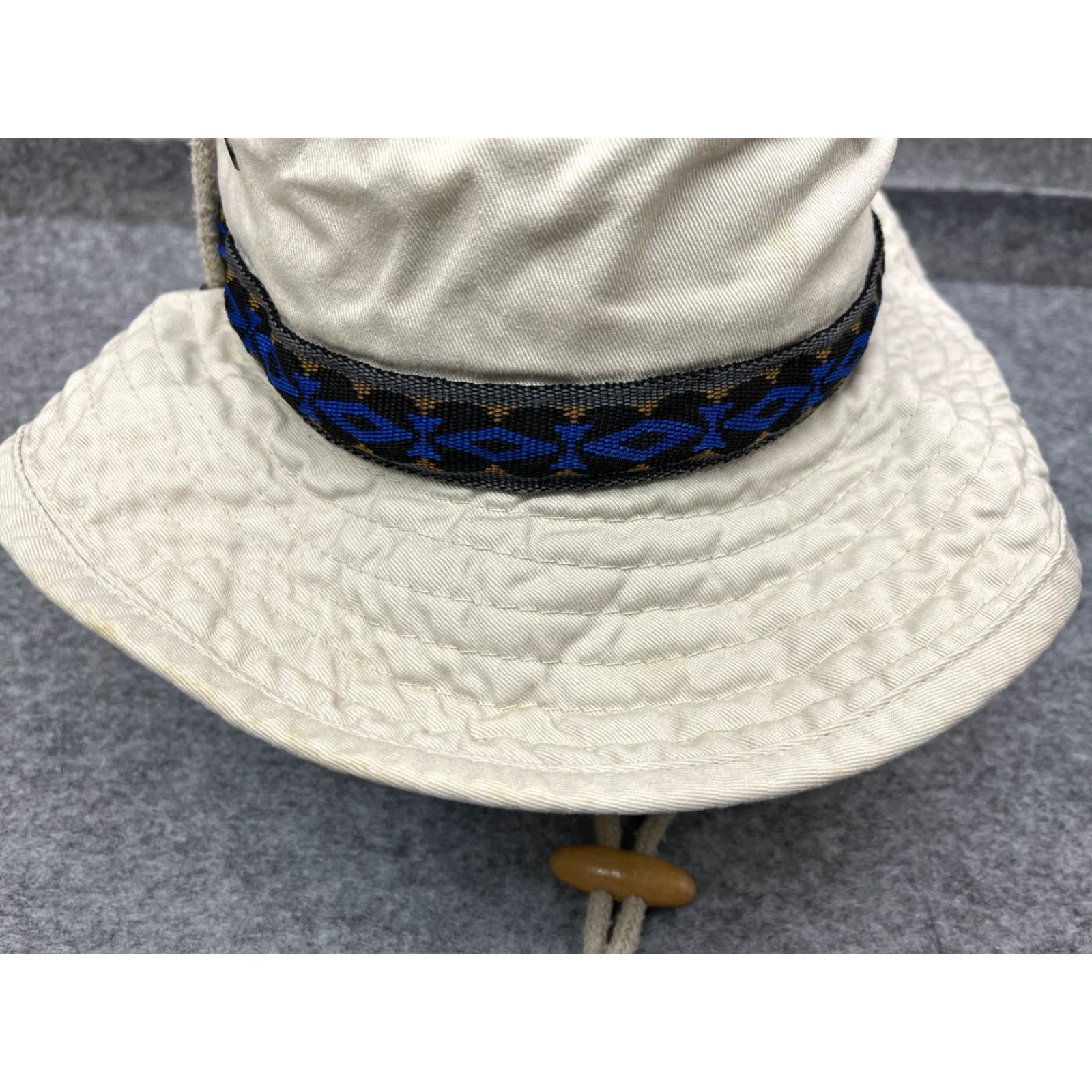 Vintage Dorfman Pacific Bucket Hat Adult Large Ivory 100% Cotton Sun Knit Cotton Hat Bucket Hat Camping Fish Hunting Logo Adjustable Lightweight Men Size ONE SIZE - 3 Thumbnail