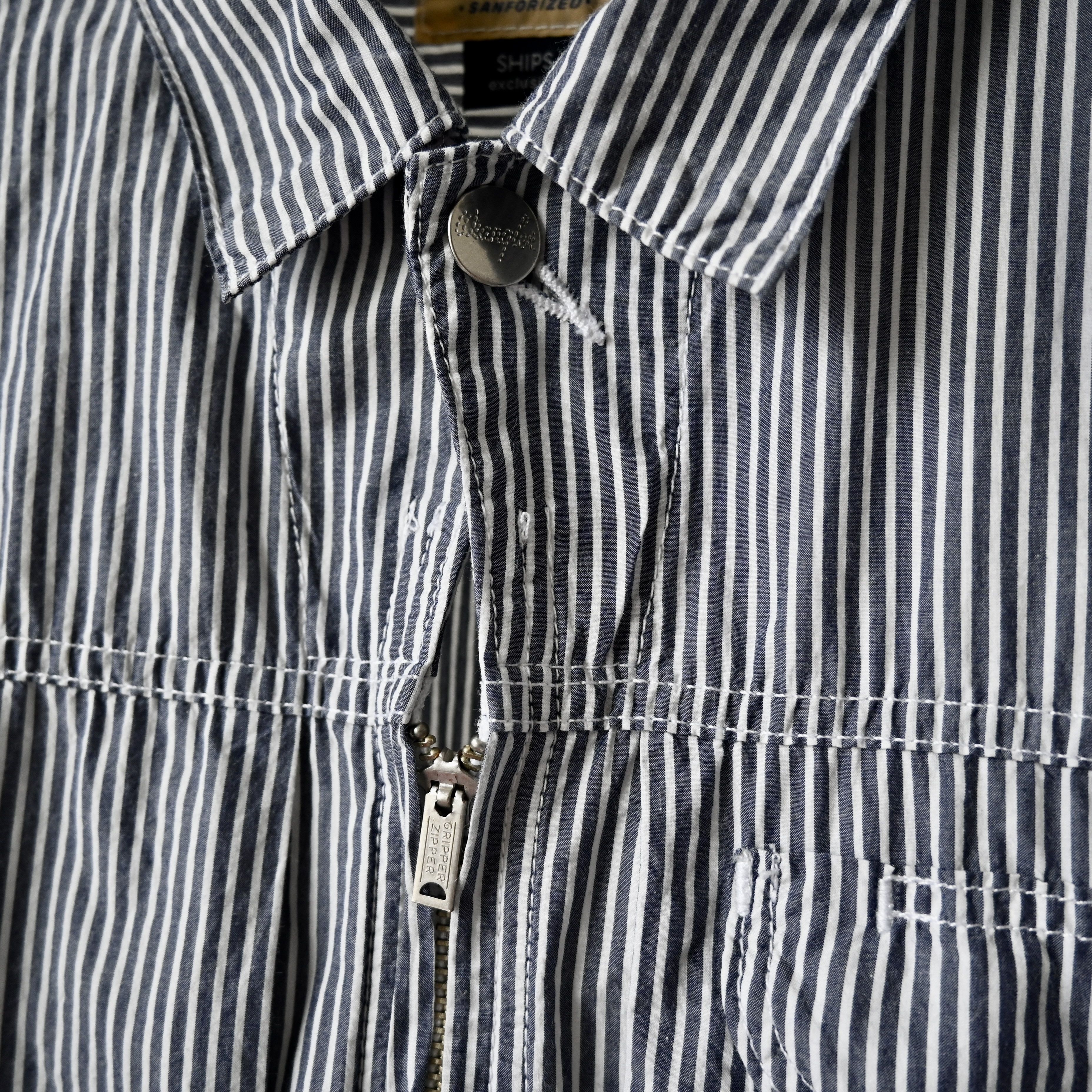 Japanese Brand Wrangler for Ships 11MJZ trucker jacket type shirt Size US M / EU 48-50 / 2 - 8 Thumbnail