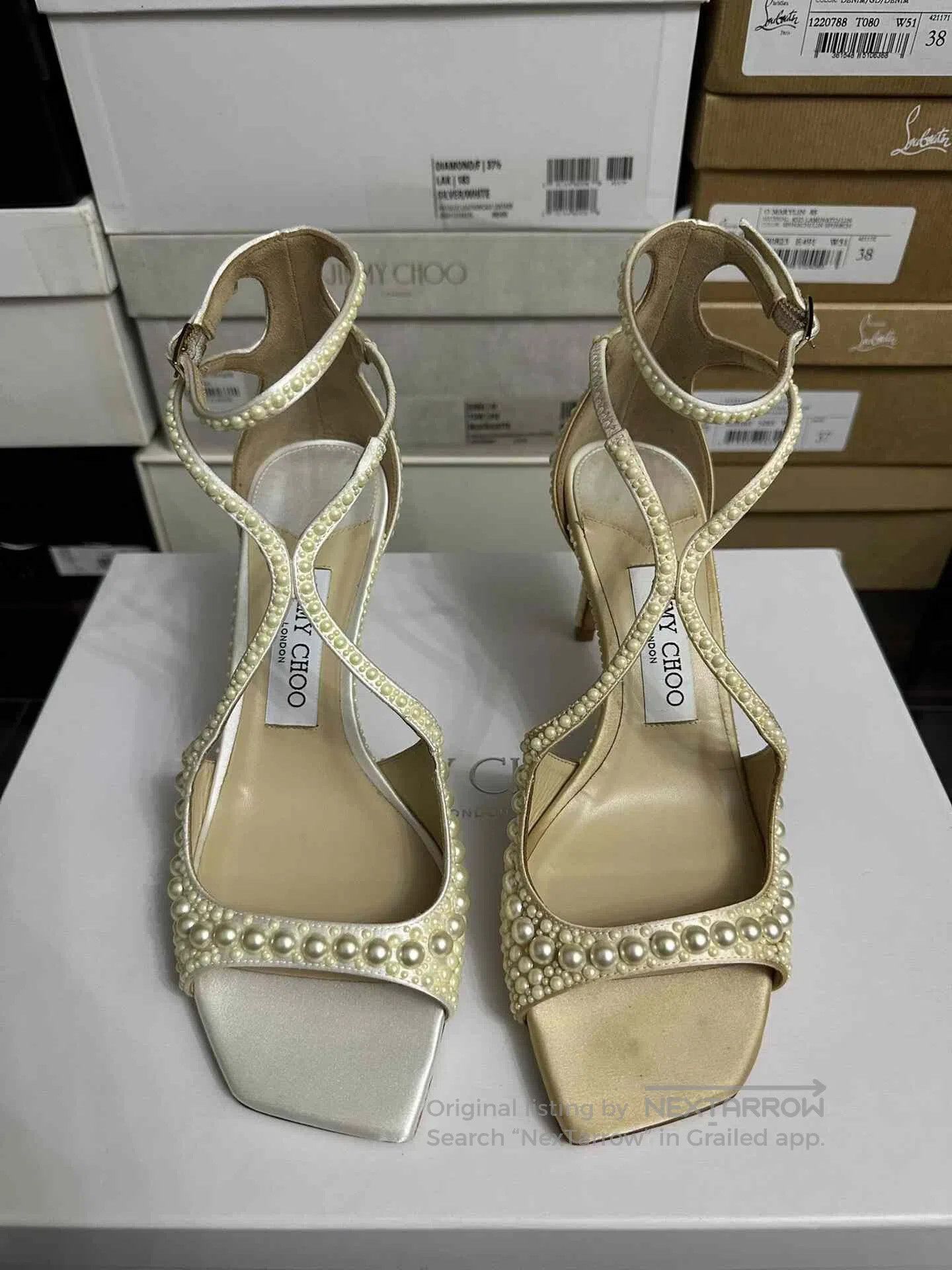 Jimmy Choo Jimmy Choo Pearl High Heels. Size US 7 / IT 37 - 1 Thumbnail