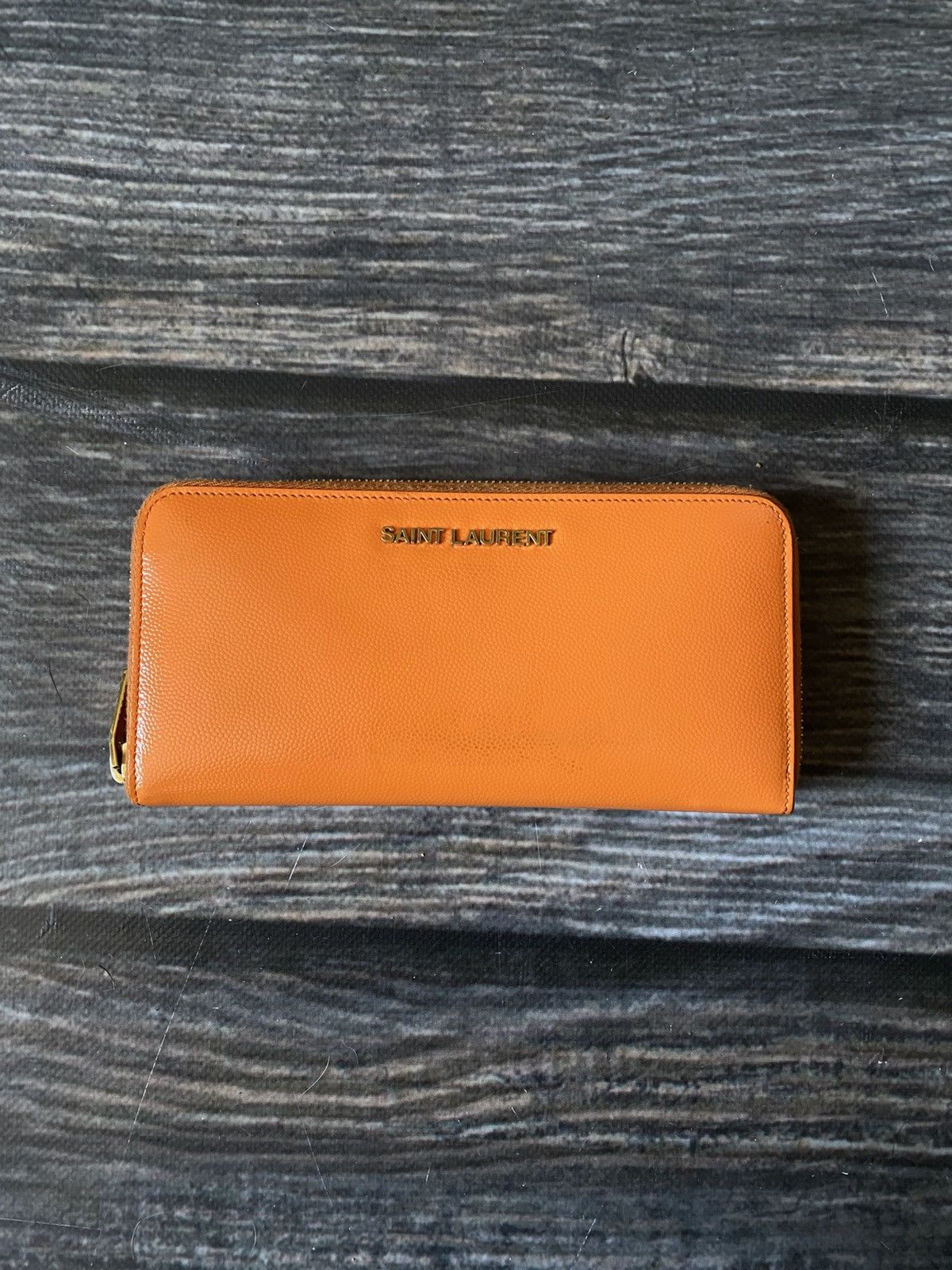 Saint Laurent Paris Saint Laurent Orange Leather Wallet Size ONE SIZE - 1 Thumbnail