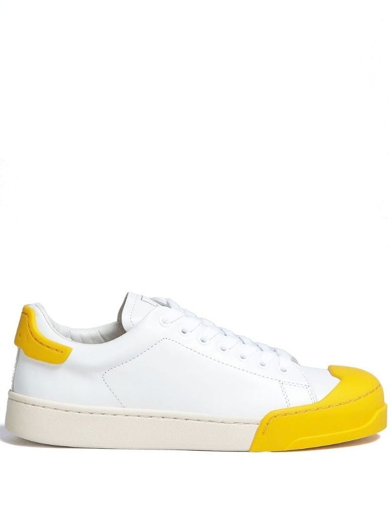 Marni o1w1db10325 Lace Up Panelled Sneaker in White/Yellow Size US 9 / EU 42 - 1 Thumbnail