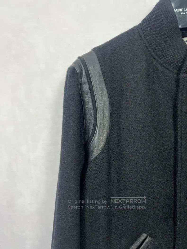 Saint Laurent Paris Saint Laurent Paris Black Warrior Leather Baseball Jacket Size US S / EU 44-46 / 1 - 3 Thumbnail