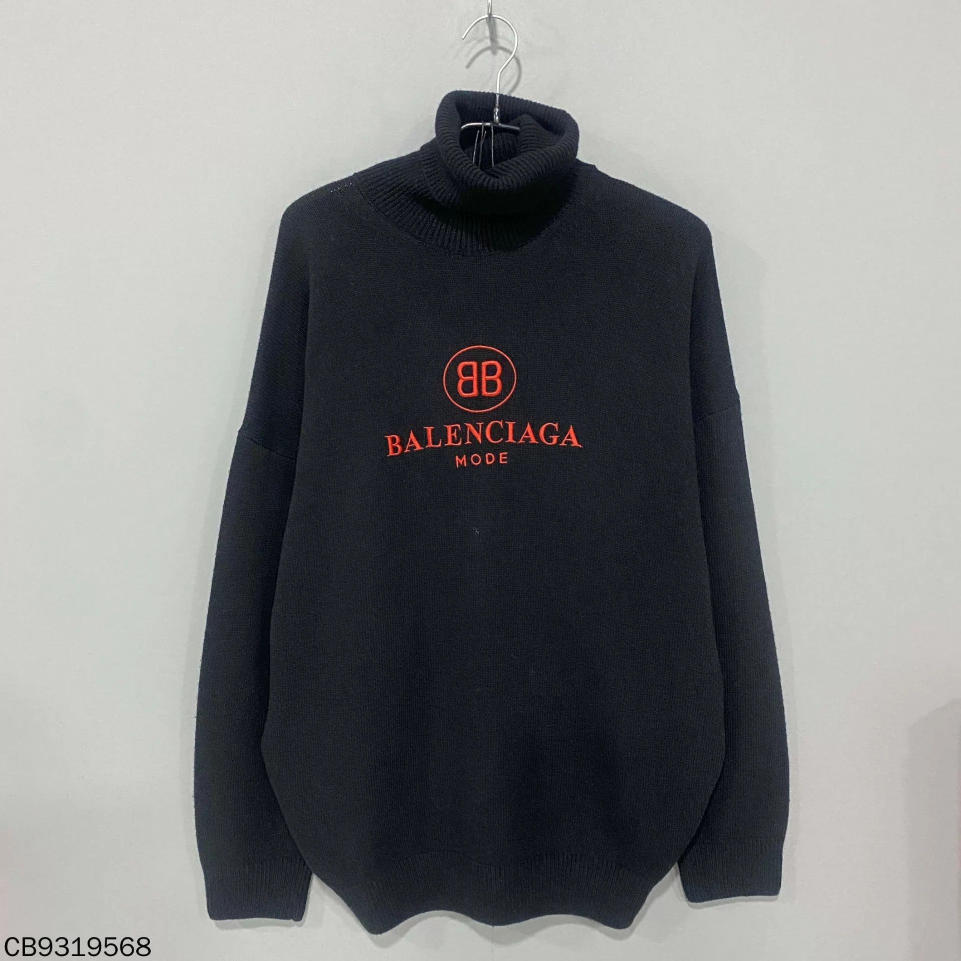 Balenciaga Balenciaga Embroidered Double B High Neck Sweater Women's Size XXS / US 00 / IT 34 - 2 Thumbnail