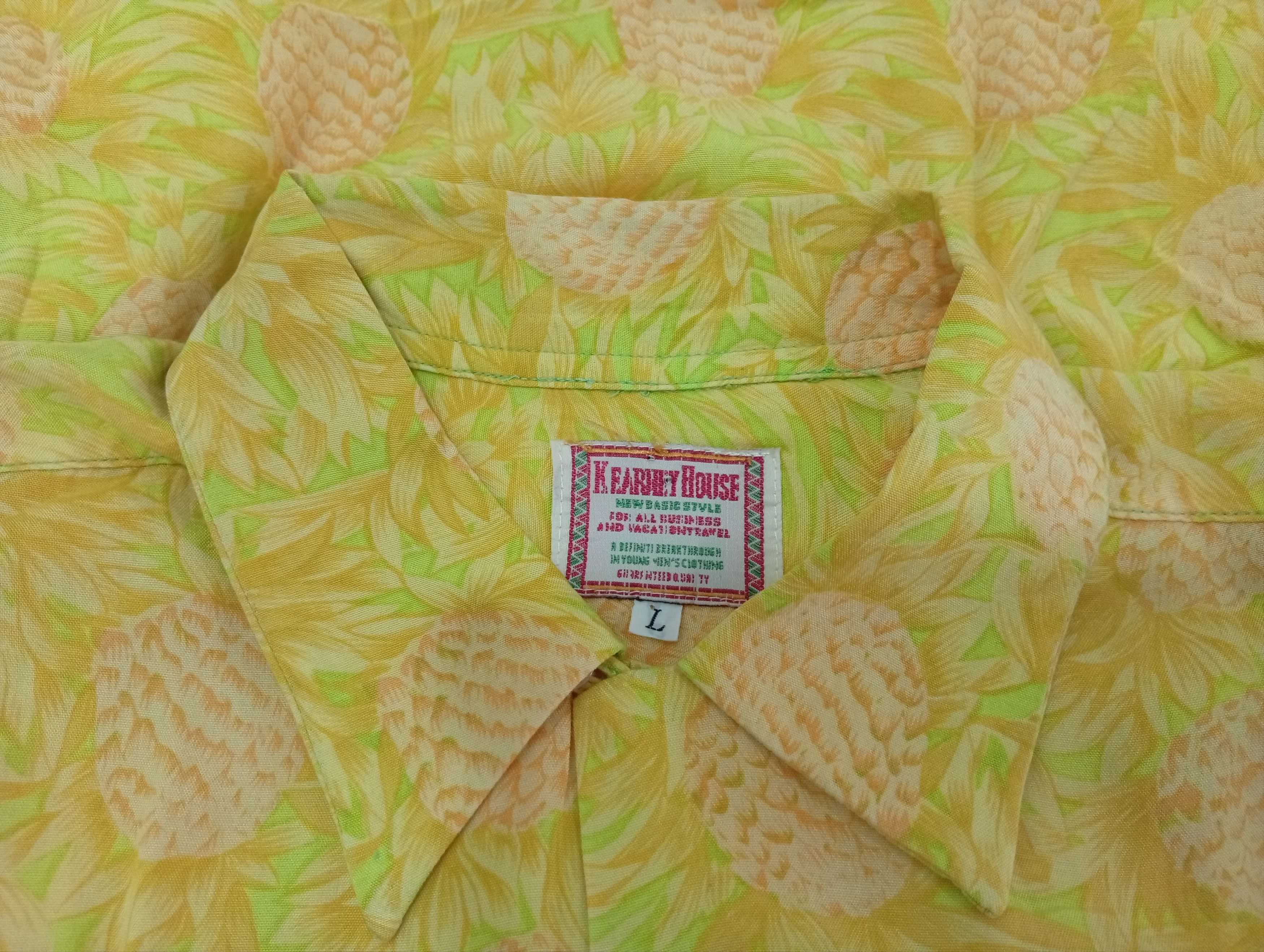 Japanese Brand × Vintage 🔥🔥Kearney House Full Print Pineapple Motif Hawaii Shirt Size US L / EU 52-54 / 3 - 23 Thumbnail