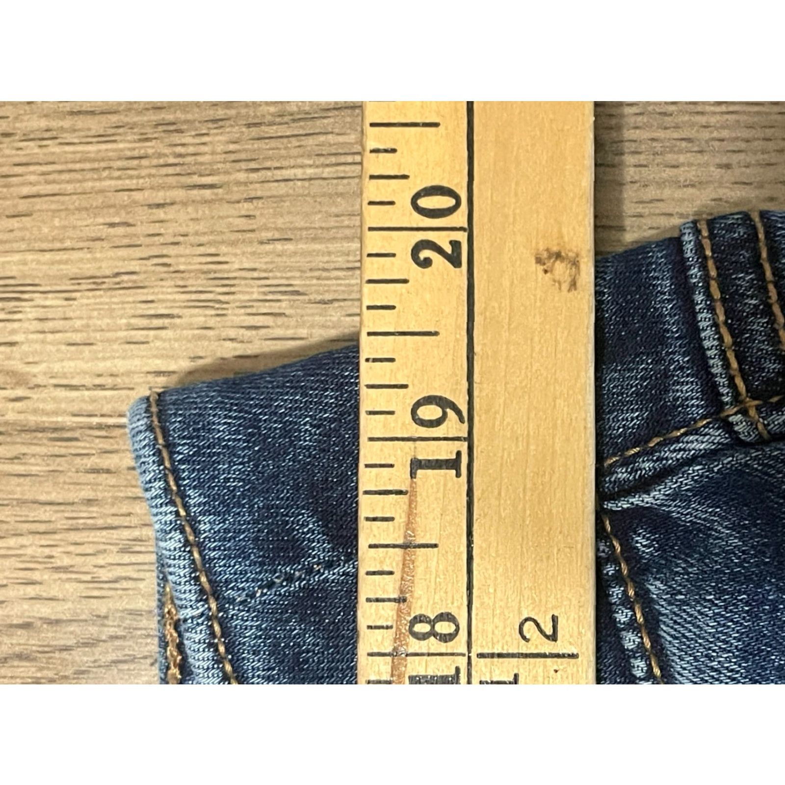Vintage Maurices Jeans Women's XXL Blue Denim Straight Frayed Bottom Regular Fit Jeans Mens? Size 40" / US 18 - 3 Thumbnail