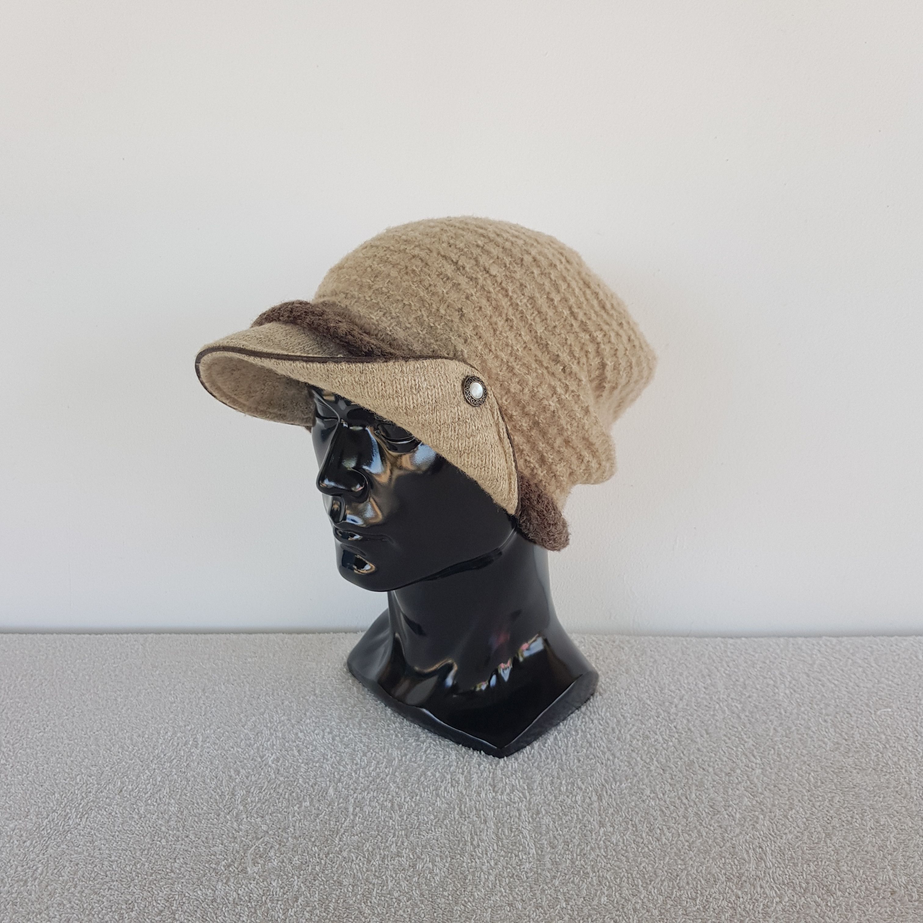 Aran Isles Knitwear Vintage Namiki Beanie Japanese Brim Style Snow Caps Hats. Size ONE SIZE - 1 Thumbnail