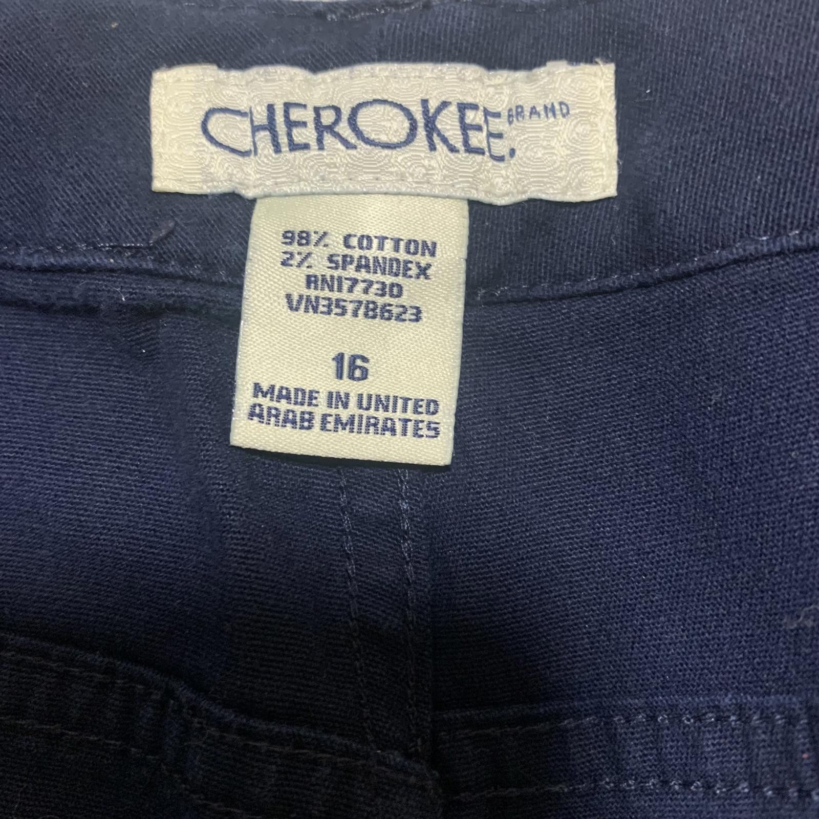 Cherokee Cherokee Women's Size 16 Navy Blue Wide Leg Capri Pants Size 38" / US 16 / IT 52 - 3 Thumbnail