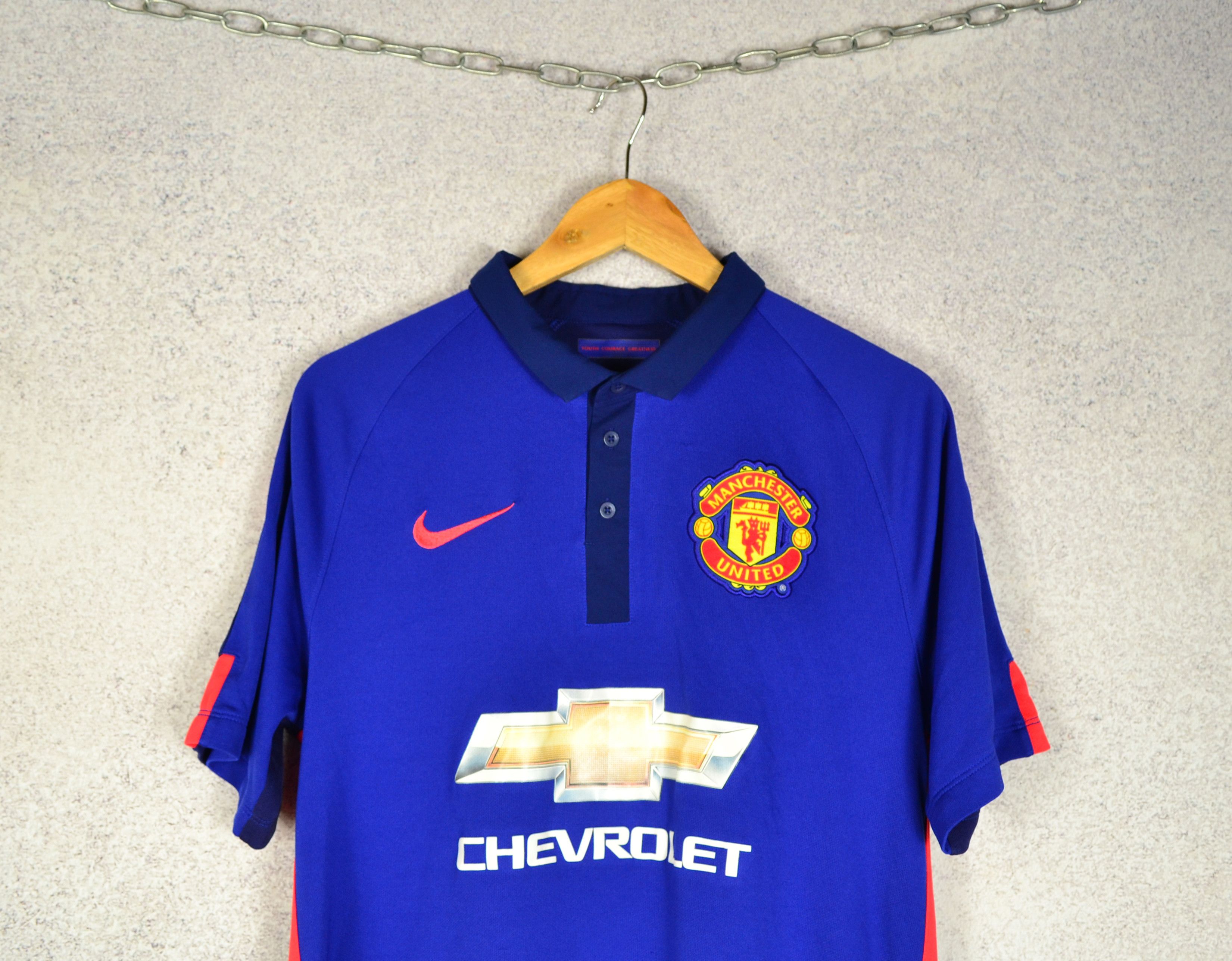 Vintage Manchester United FC Third Football Shirt 2014 2015 Jersey Size US M / EU 48-50 / 2 - 3 Thumbnail