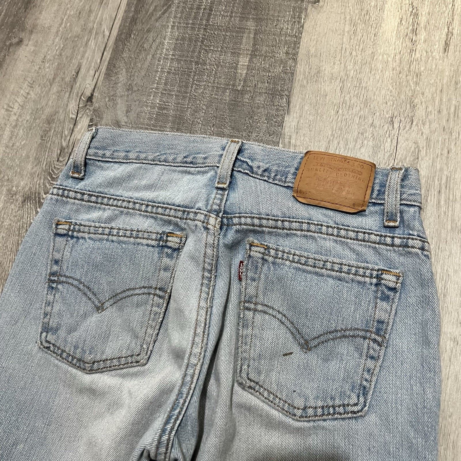 Levi's Vintage Levis 515 Jeans Womens 4 SM Blue Low Rise Boot Cut Size 27" / US 4 / IT 40 - 4 Thumbnail