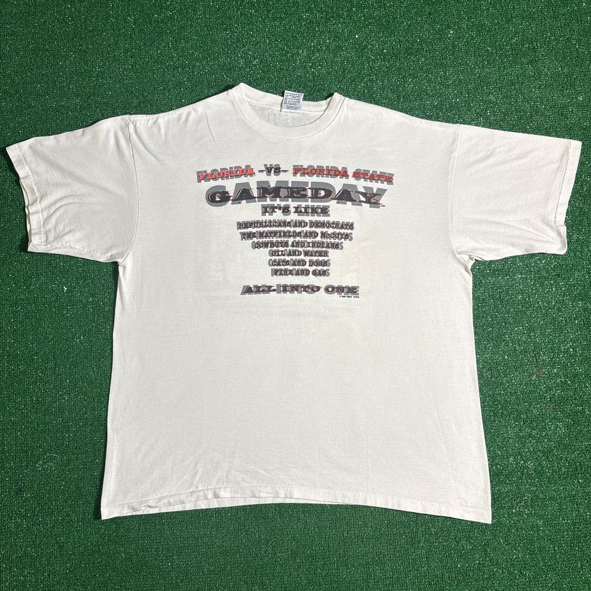 Vintage Vintage Florida vs Florida St Gameday White Graphic Tee XXL Size US XXL / EU 58 / 5 - 1 Thumbnail