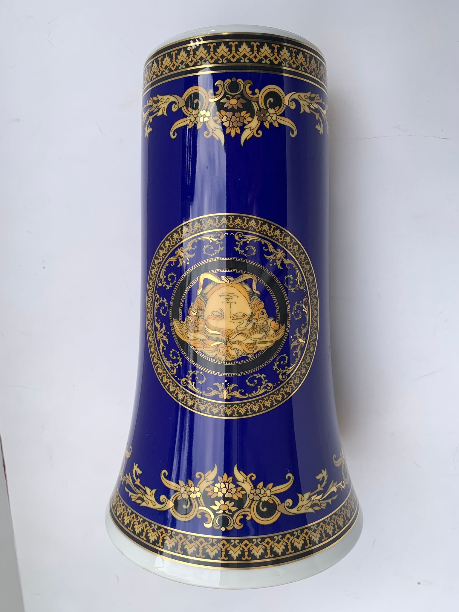 Versace Versace Medusa Blue Large Vase 10 1/4" Rosenthal Germany Size ONE SIZE - 12 Thumbnail