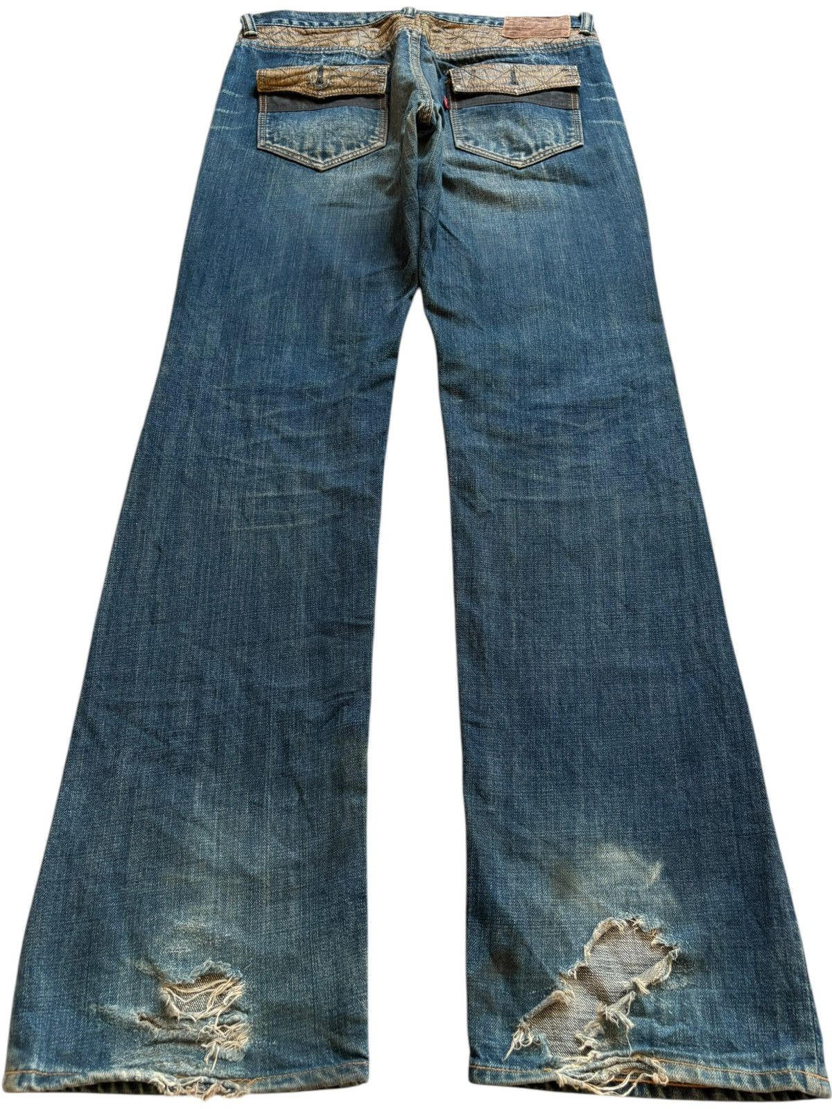 Japanese Brand Vintage Japanese Brand Mud Wash Embellished Baggy Jeans Size US 33 - 2 Thumbnail