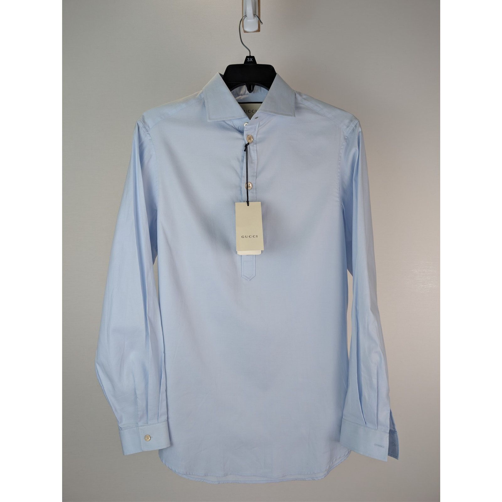 Gucci o1rshd1 Oxford Over Shirt Button up shirt in Baby Blue Size US XL / EU 56 / 4 - 8 Thumbnail