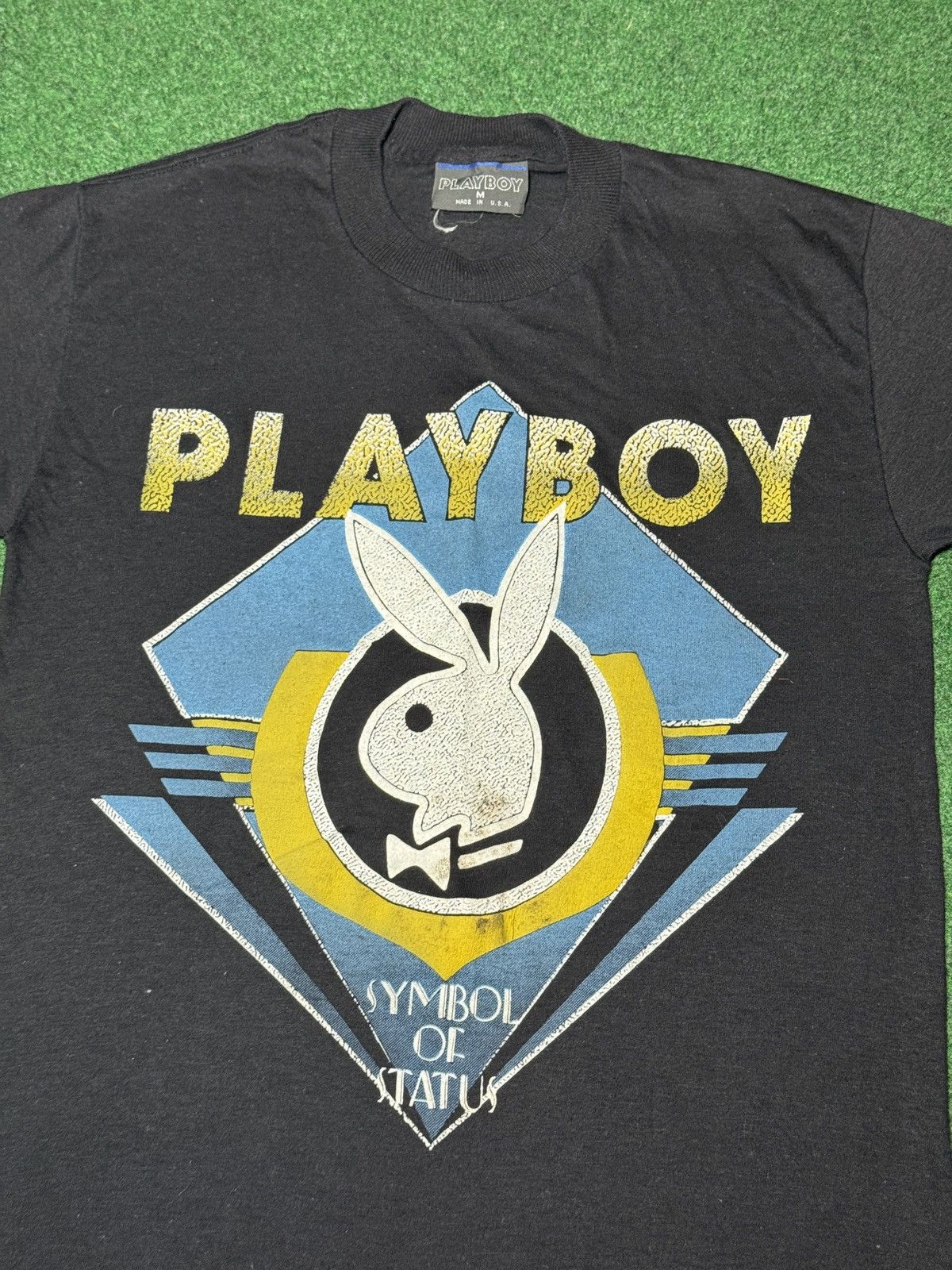 Playboy Vintage 70s Playboy RARE Symbol Of Status Bunny T Shirt Size US M / EU 48-50 / 2 - 2 Thumbnail
