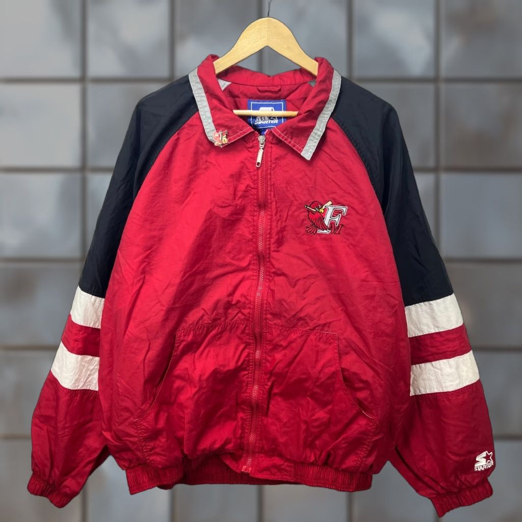VINTAGE Starter Windbreaker Jacket 2XL Mens Red