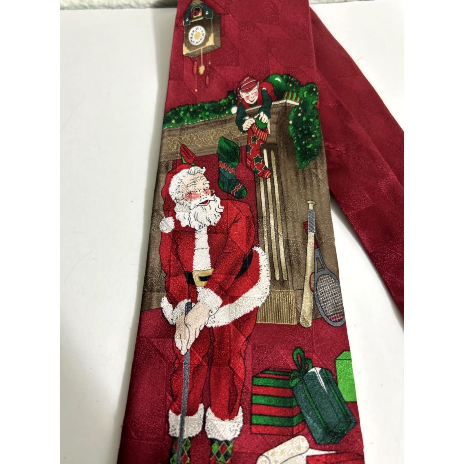 Vintage **CHRISTMAS NECKTIE MMG RED SANTA GOLF MEN'S** User: **RED CHRISTMAS NECKTIE MMG SANTA GOLF MEN'S** Size ONE SIZE - 4 Thumbnail