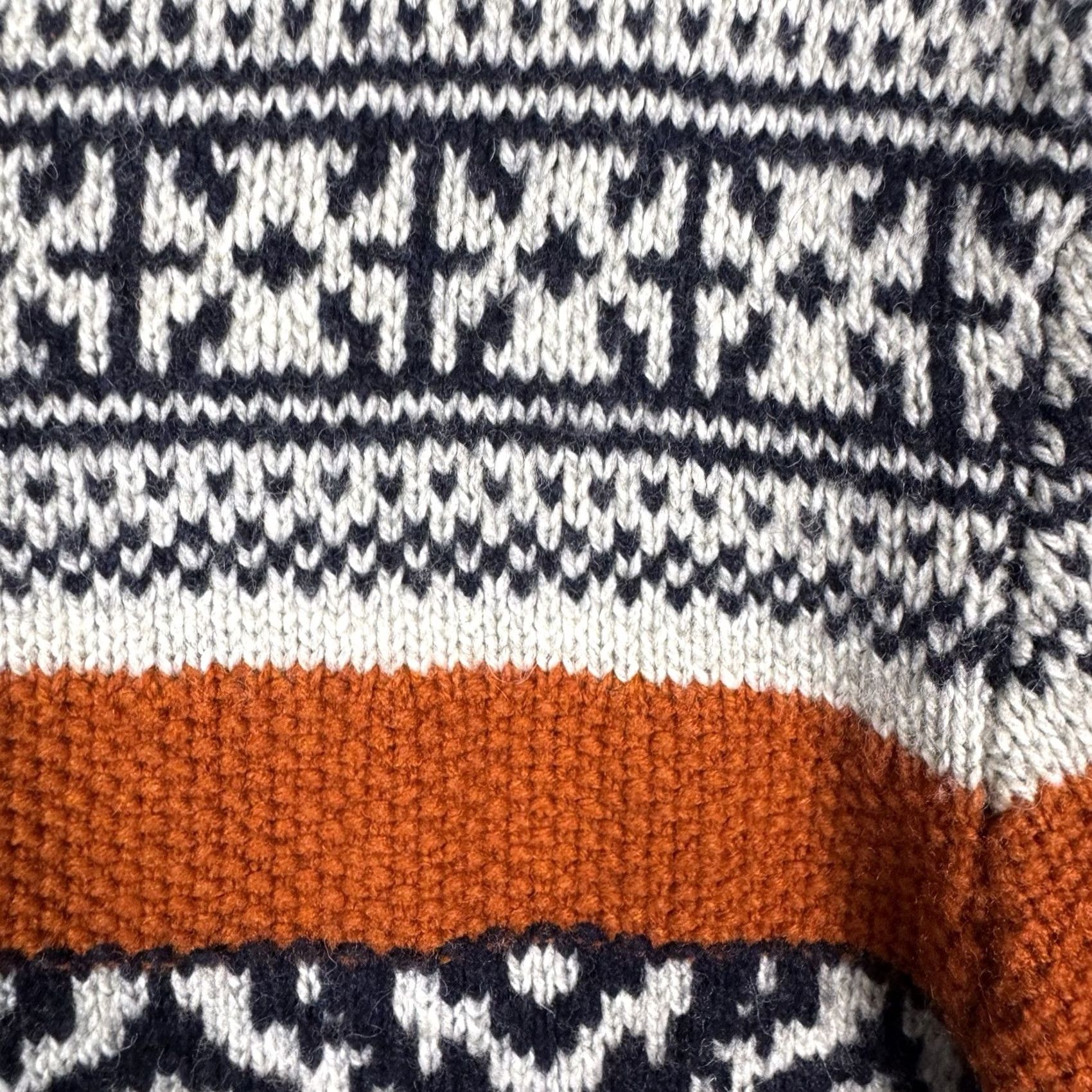 FatFace Fat Face Sweater Mens XL Wool Fair Isle Crewneck Pullover Chunky Knit Jumper Size US XL / EU 56 / 4 - 5 Thumbnail