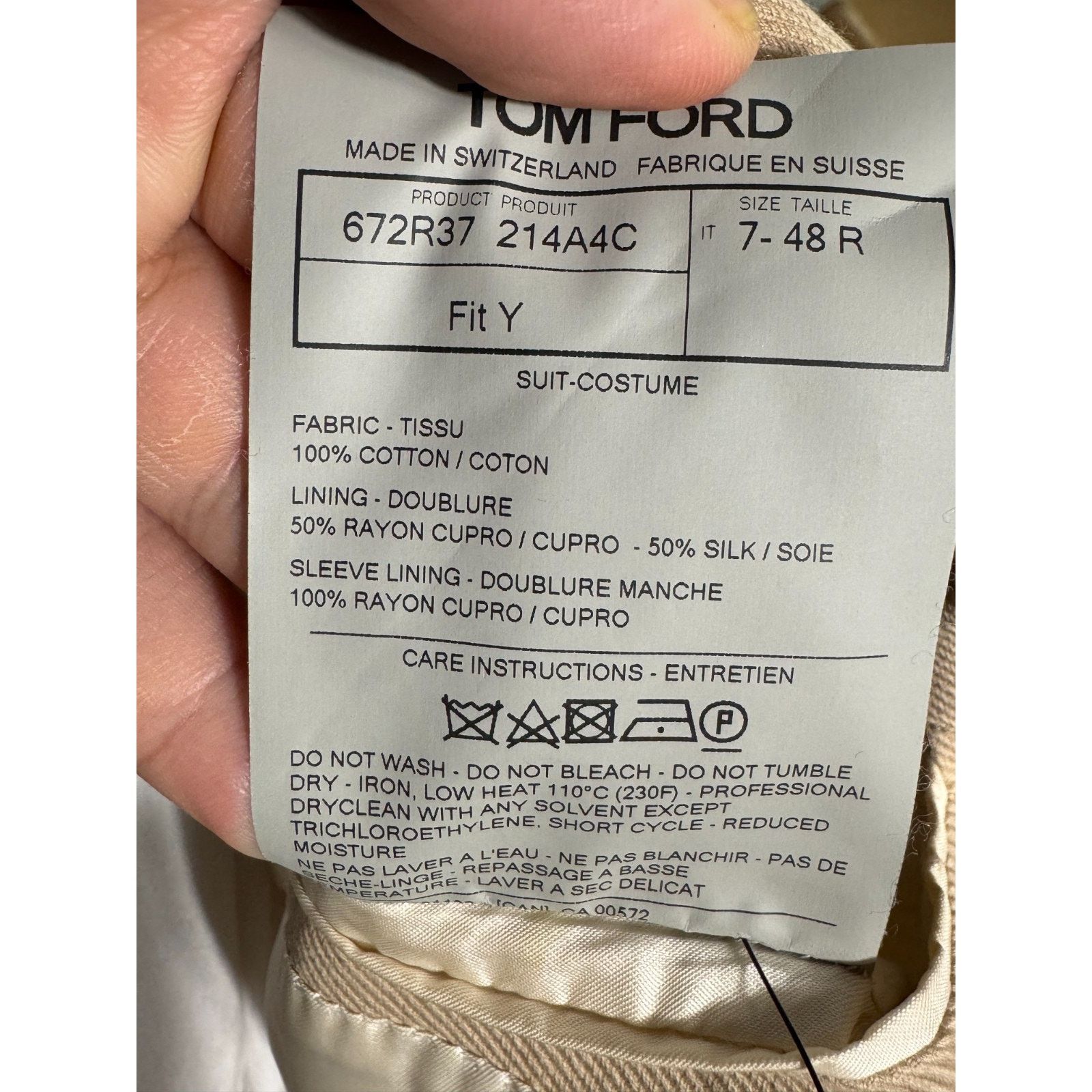 Tom Ford Tom Ford Khaki Cotton Blazer 48EU 38R US Notch Lapel Size 38R - 6 Thumbnail