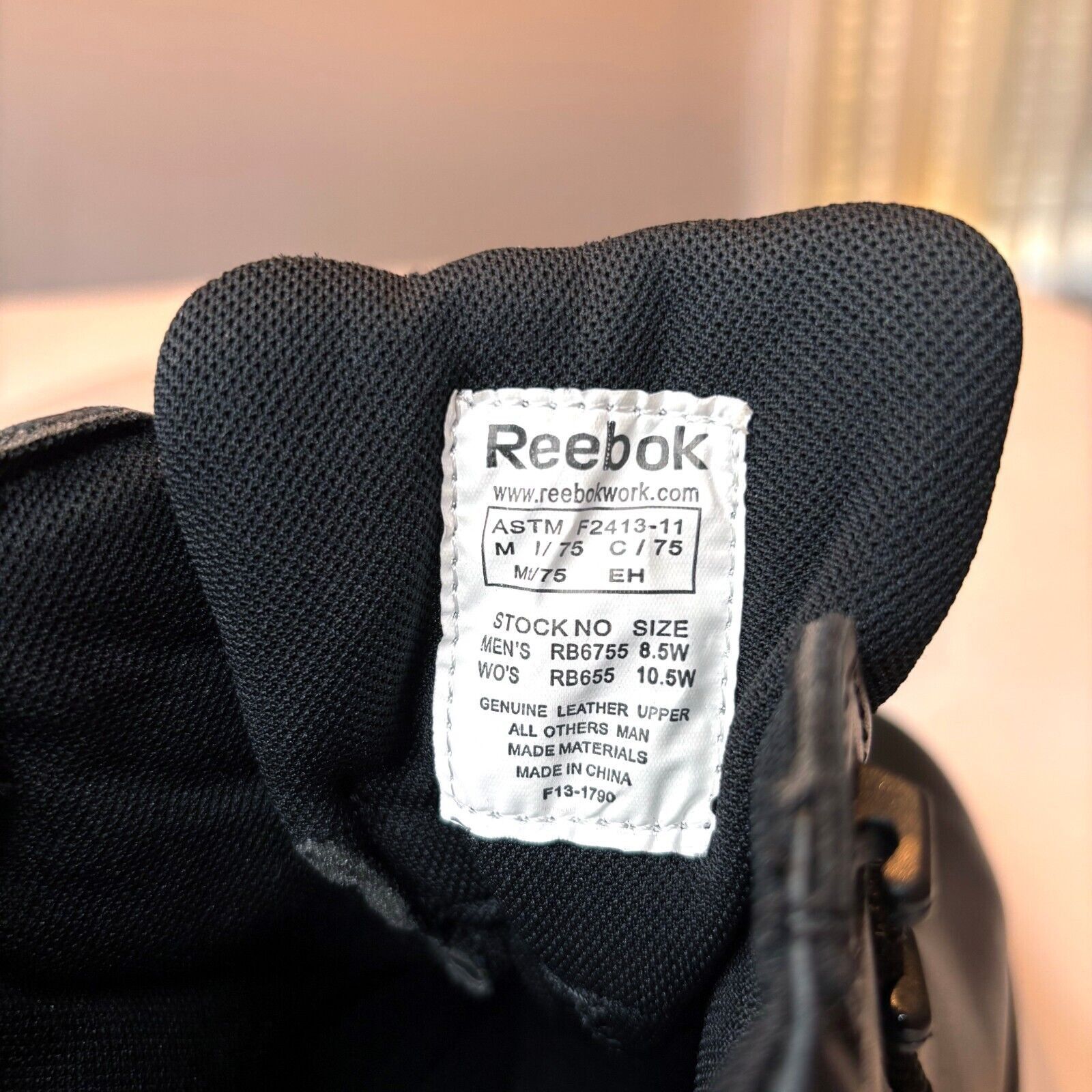 Reebok New Reebok Black Leather Work Boots Men's 8.5 Wmn's 10.5 Size US 8.5 / EU 41-42 - 13 Thumbnail