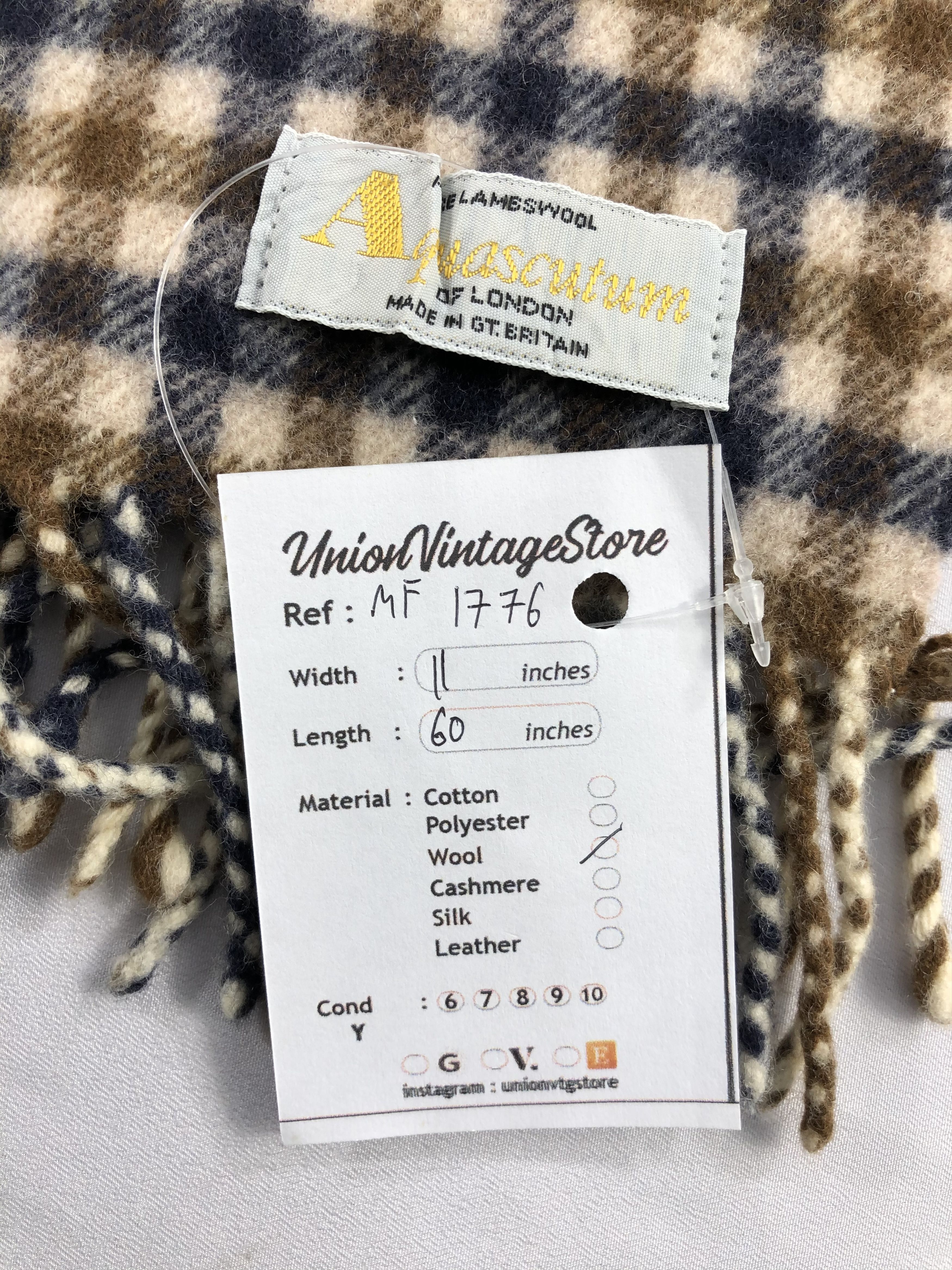 Aquascutum Vintage Aquascutum Scarf/Muffler/Neckwear MF1776 Size ONE SIZE - 5 Thumbnail