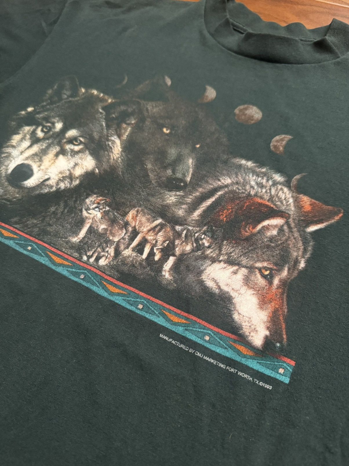 Vintage Vintage Green 1993 Barstow Wolf Tee Size US L / EU 52-54 / 3 - 3 Thumbnail
