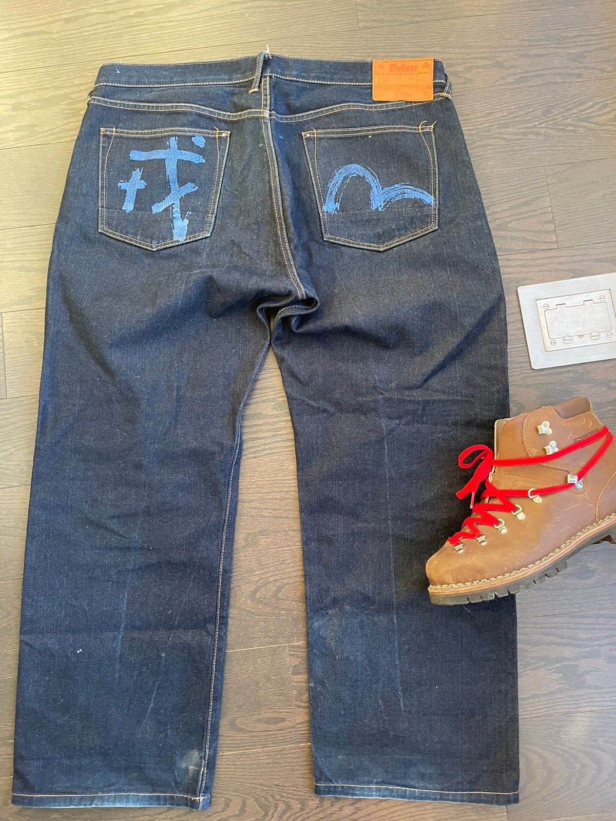 Pre-owned Evisu X Vintage Selvedge Denim Evisu Jeans In Blue