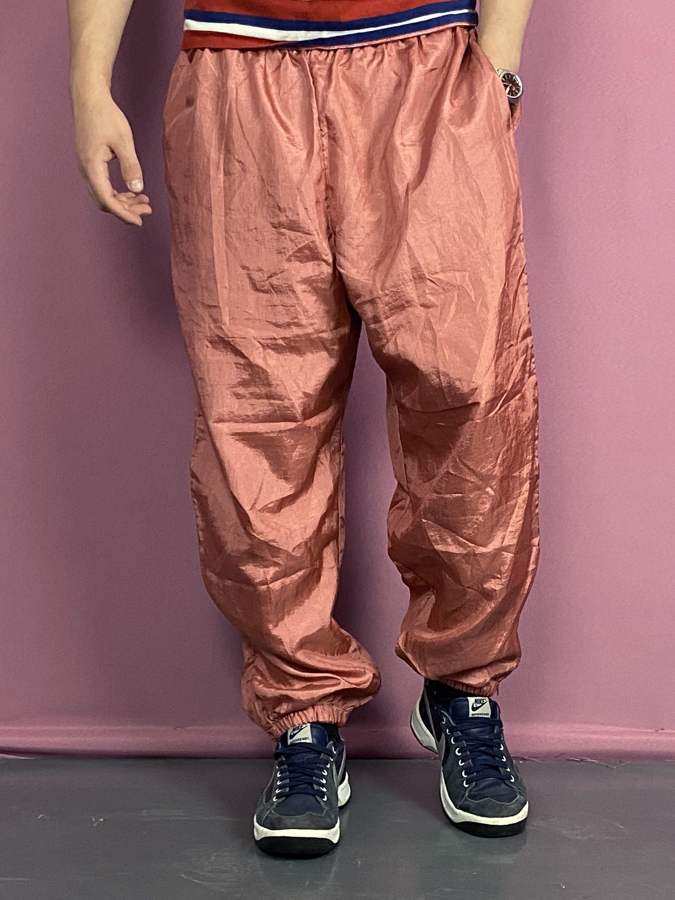 Designer × Vintage 90s Big is Beautiful Vintage Men's Baggy Track Pants - M Size US 34 / EU 50 - 3 Thumbnail