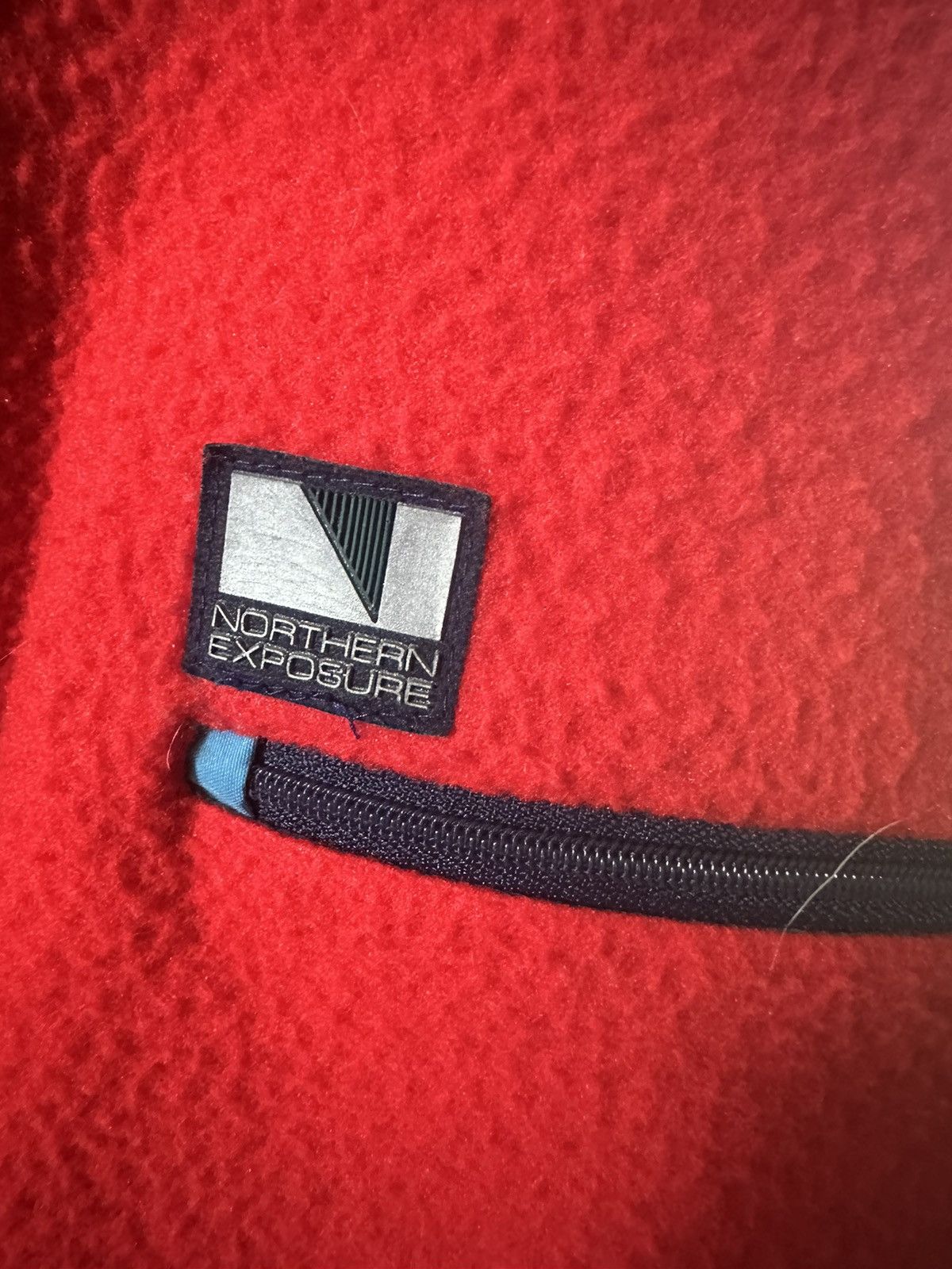 Streetwear × Vintage Red quarter zip fleece Size US L / EU 52-54 / 3 - 6 Thumbnail