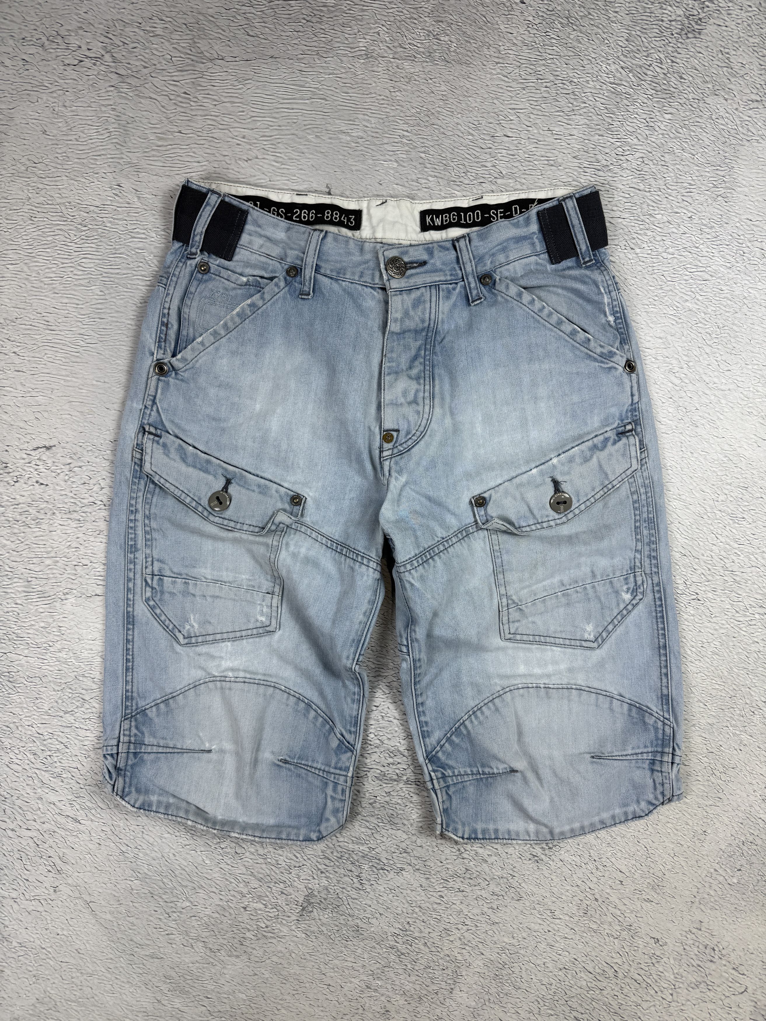 G-Star × Vintage G-Star Raw Storm 5620 Shorts Cargo Blue Streeetwear Size US 31 - 3 Thumbnail
