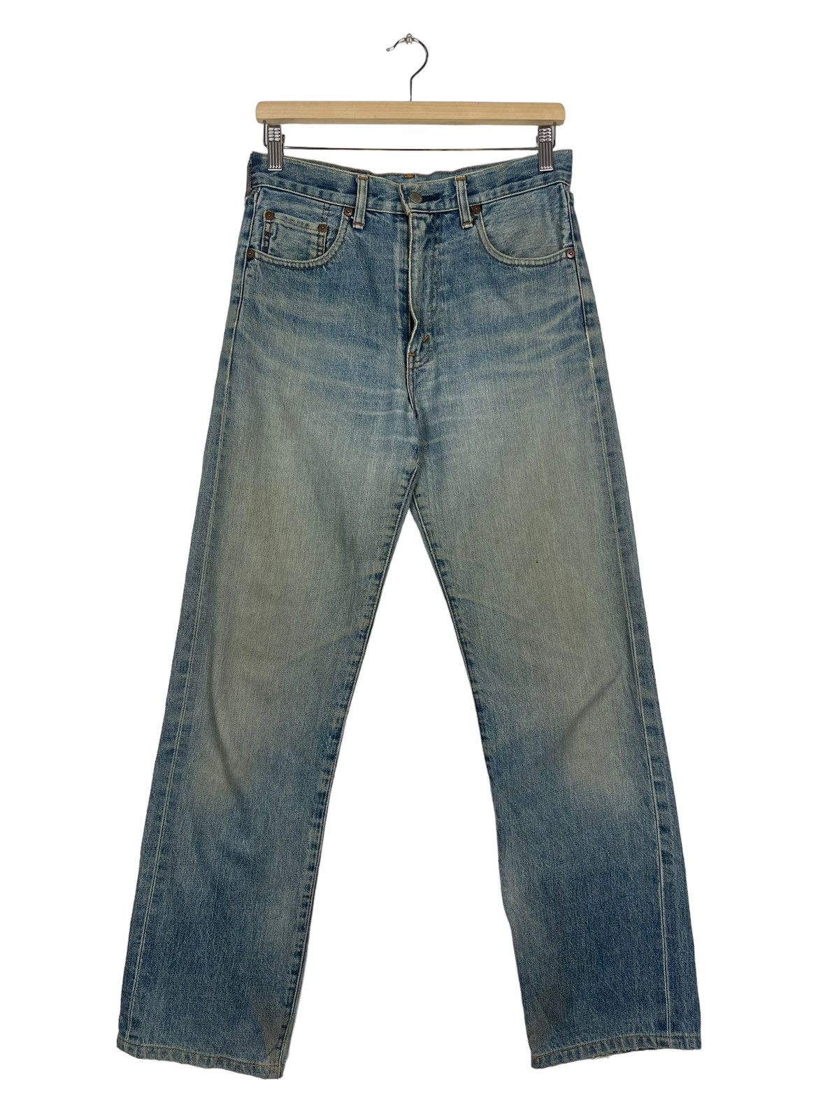 Levi's × Levi's Vintage Clothing Levis Zipper Fly Faded Blue Big E Flare Jeans Size US 30 / EU 46 - 1 Thumbnail